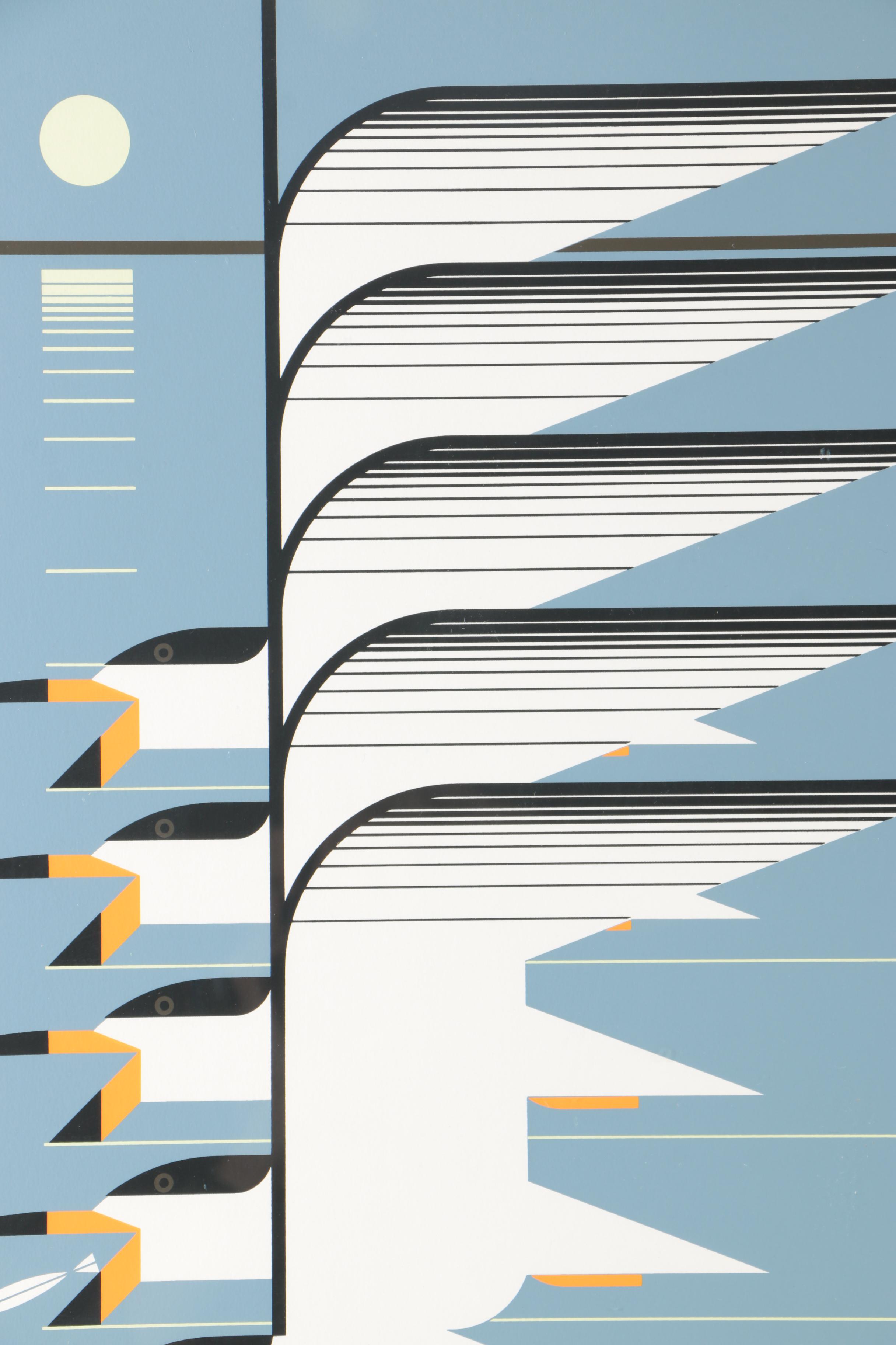 Charley Harper Limited Edition Serigraph Print on Paper "Skimmerscape"