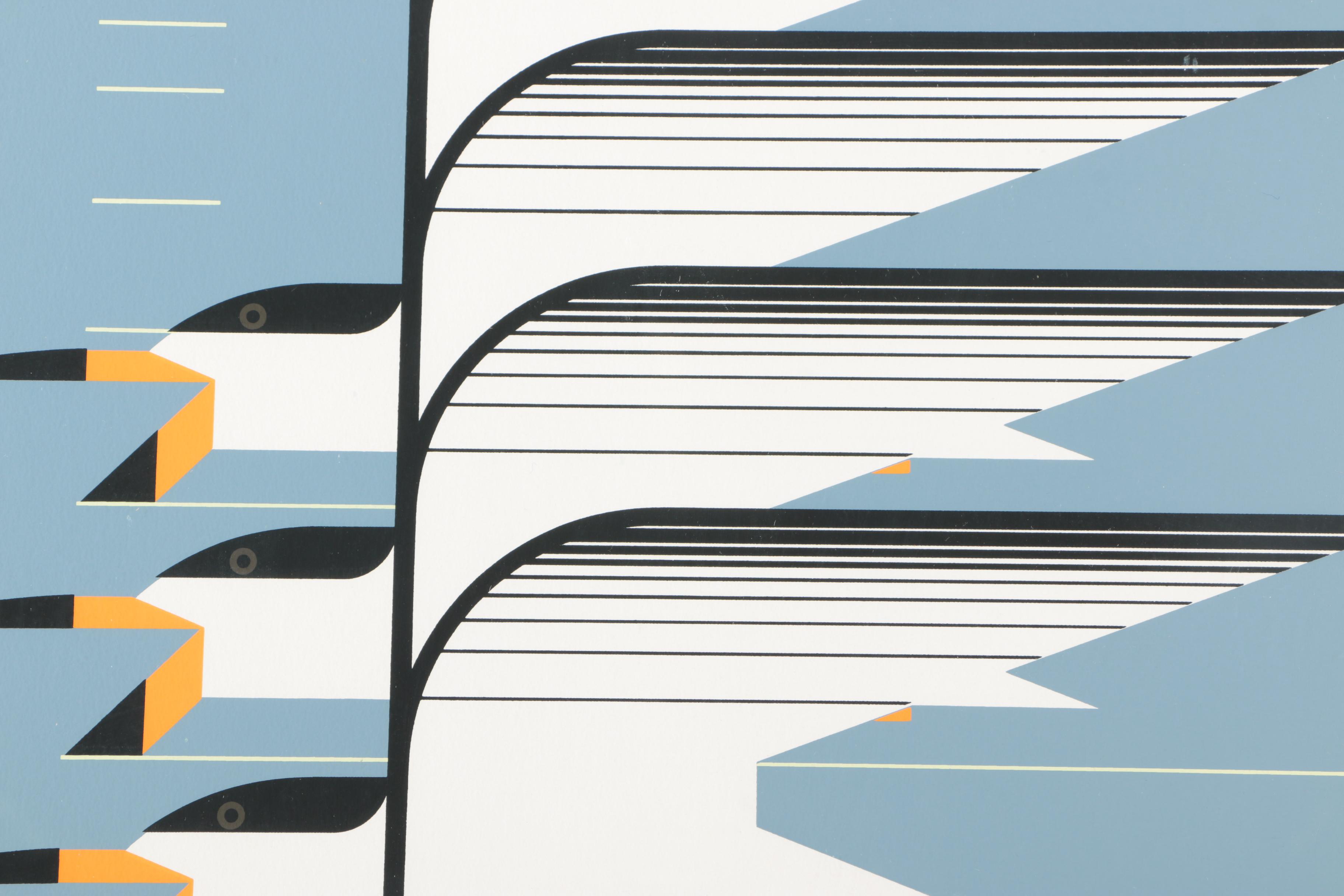Charley Harper Limited Edition Serigraph Print on Paper "Skimmerscape"