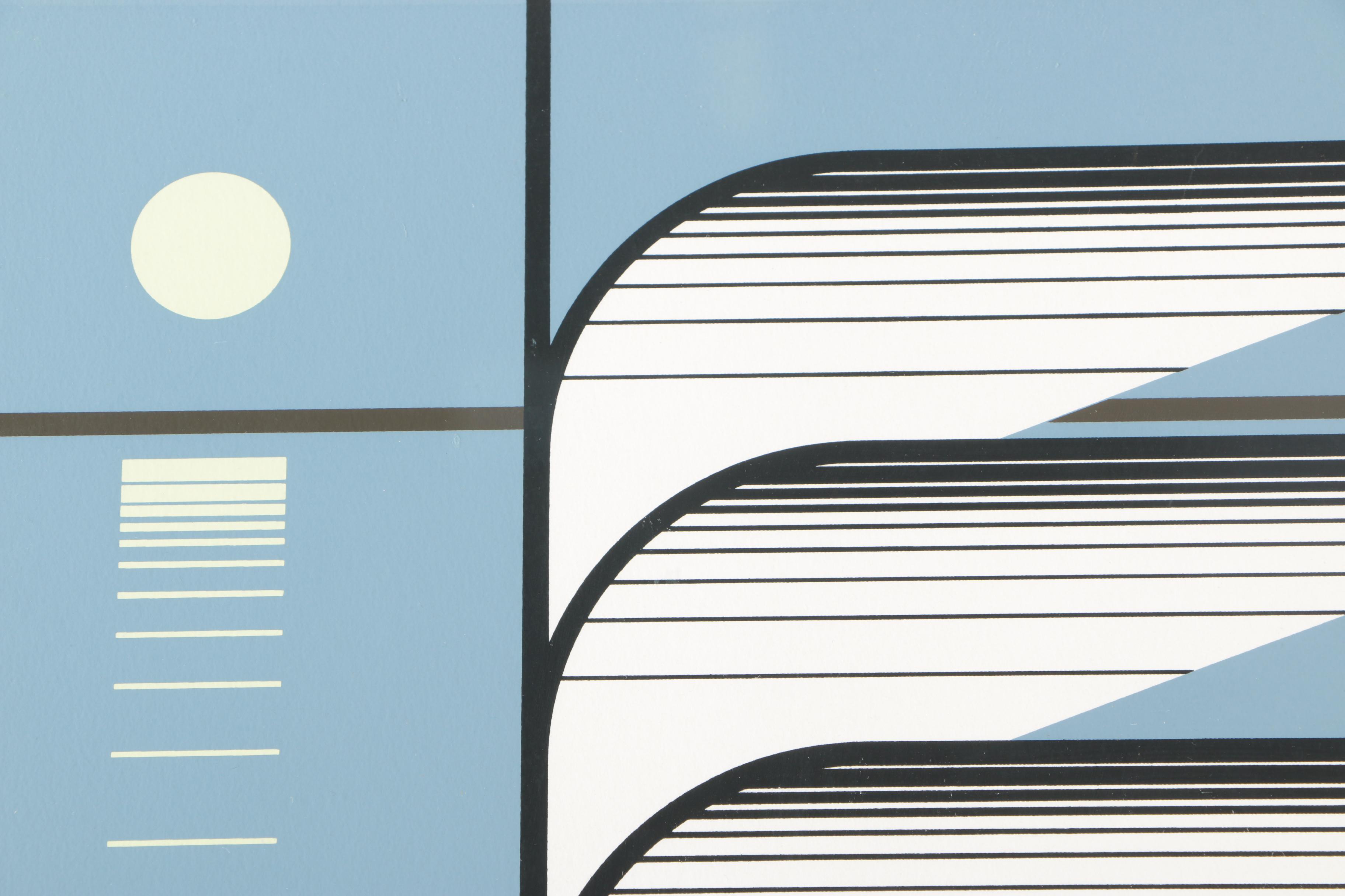 Charley Harper Limited Edition Serigraph Print on Paper "Skimmerscape"