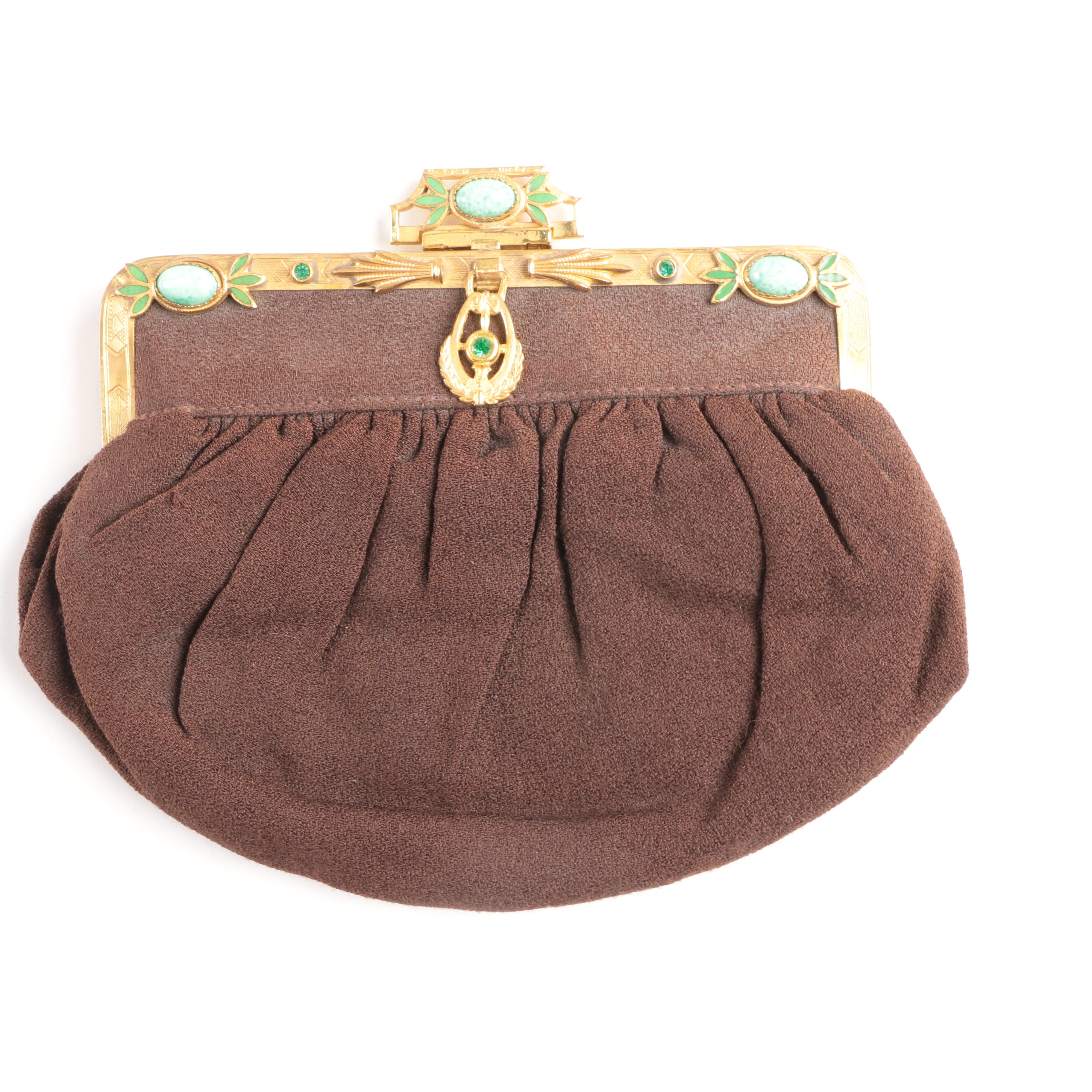 Art Deco Style Clutch With Embellished Frame