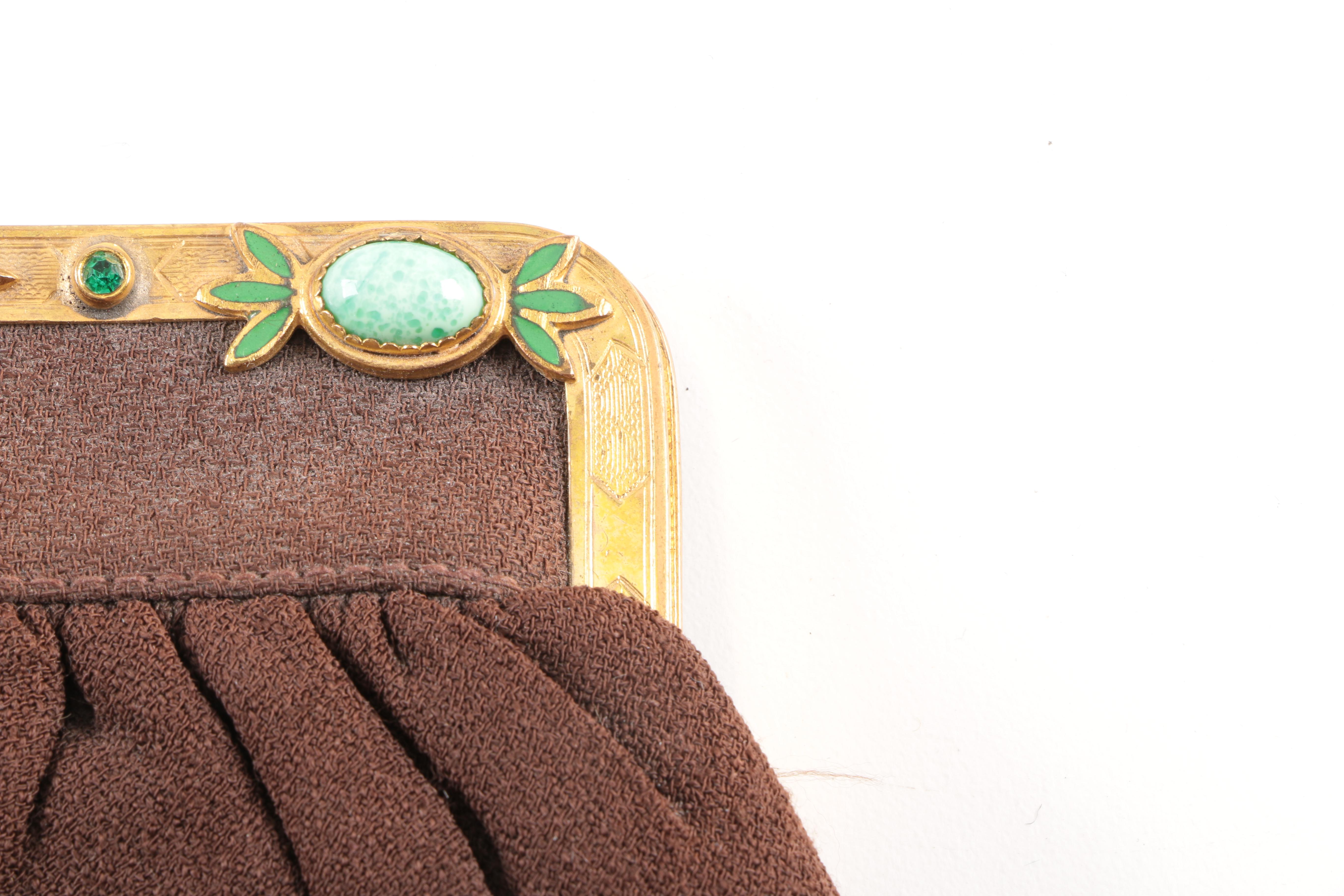 Art Deco Style Clutch With Embellished Frame