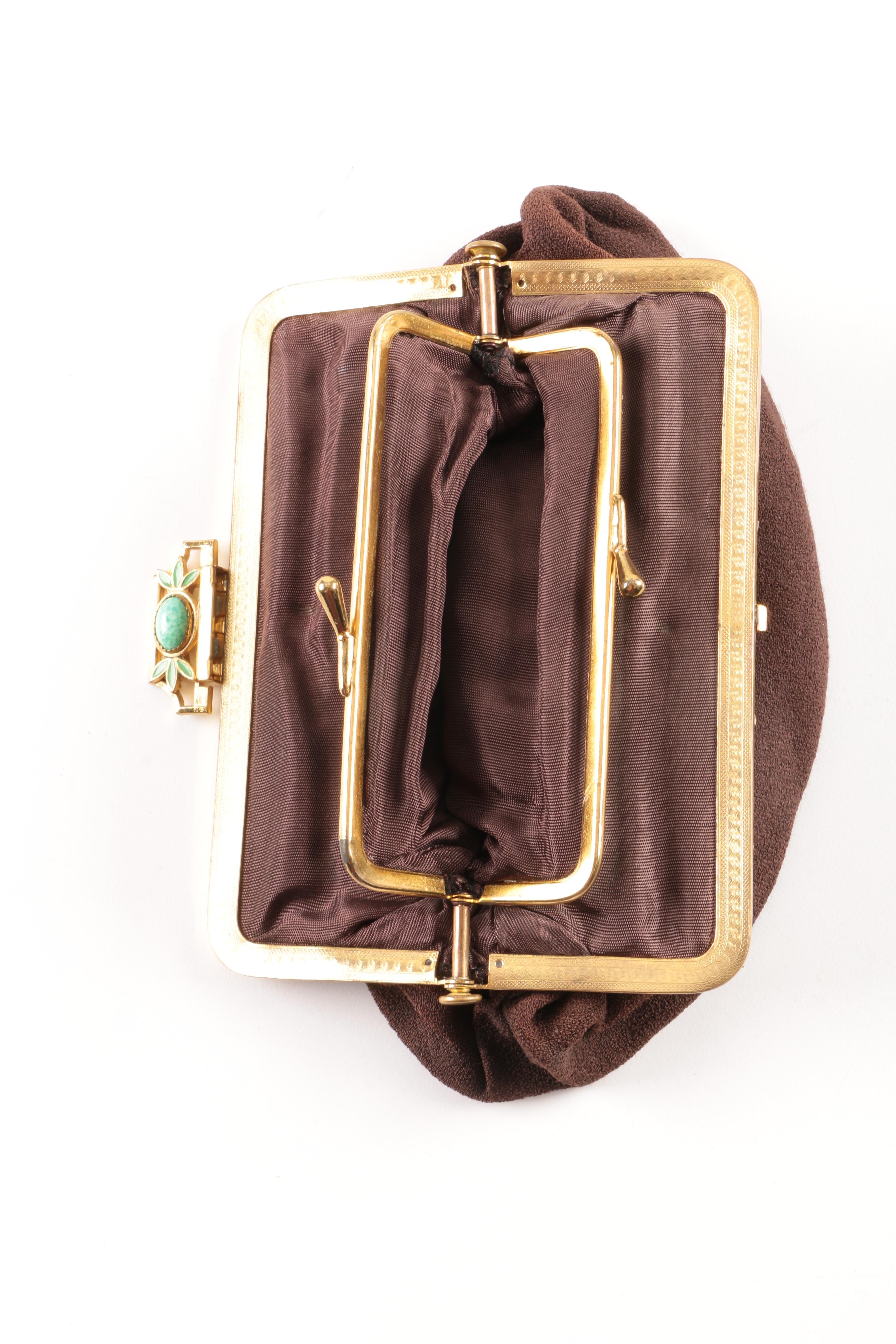 Art Deco Style Clutch With Embellished Frame