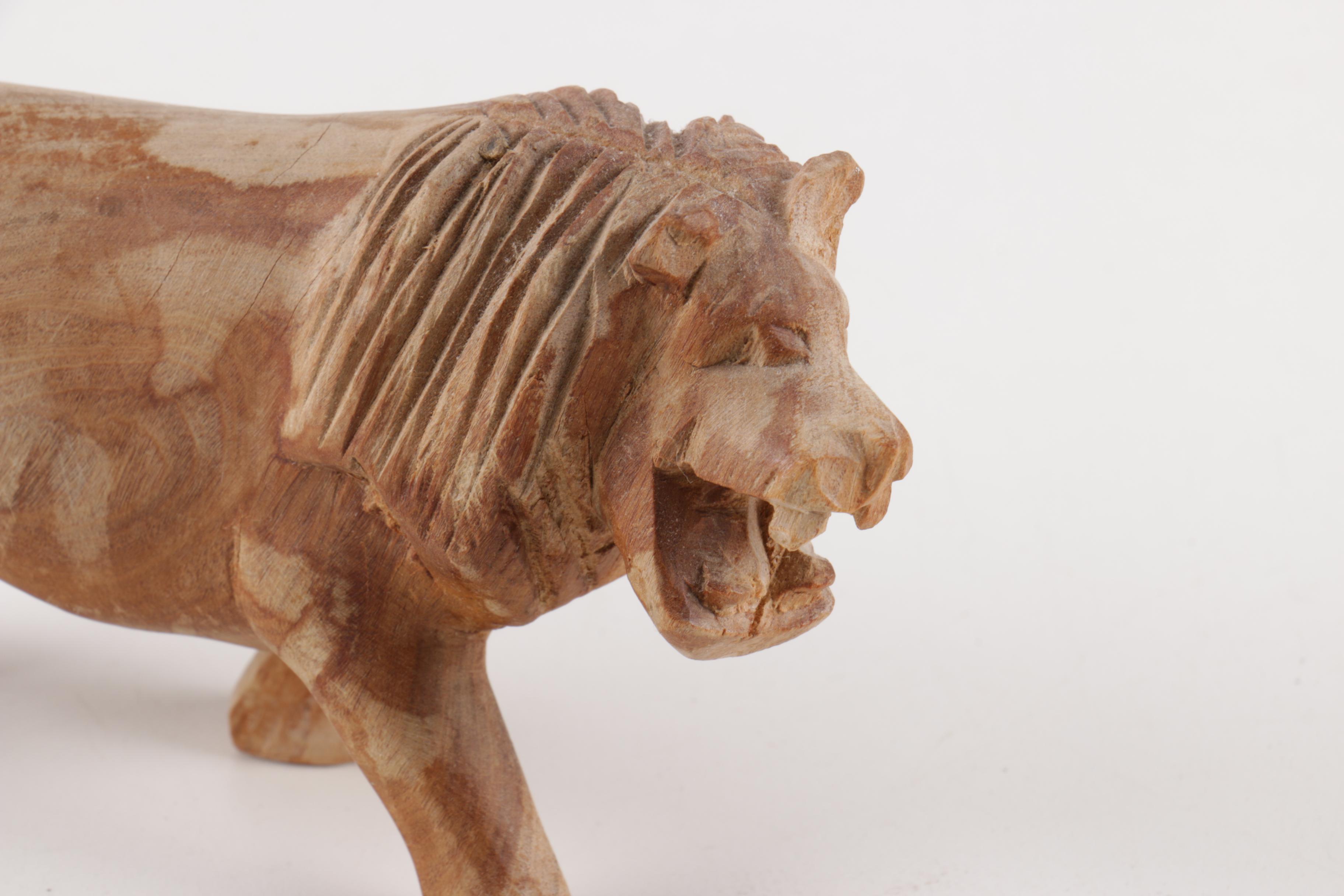 Carved Wooden Animal Figurines