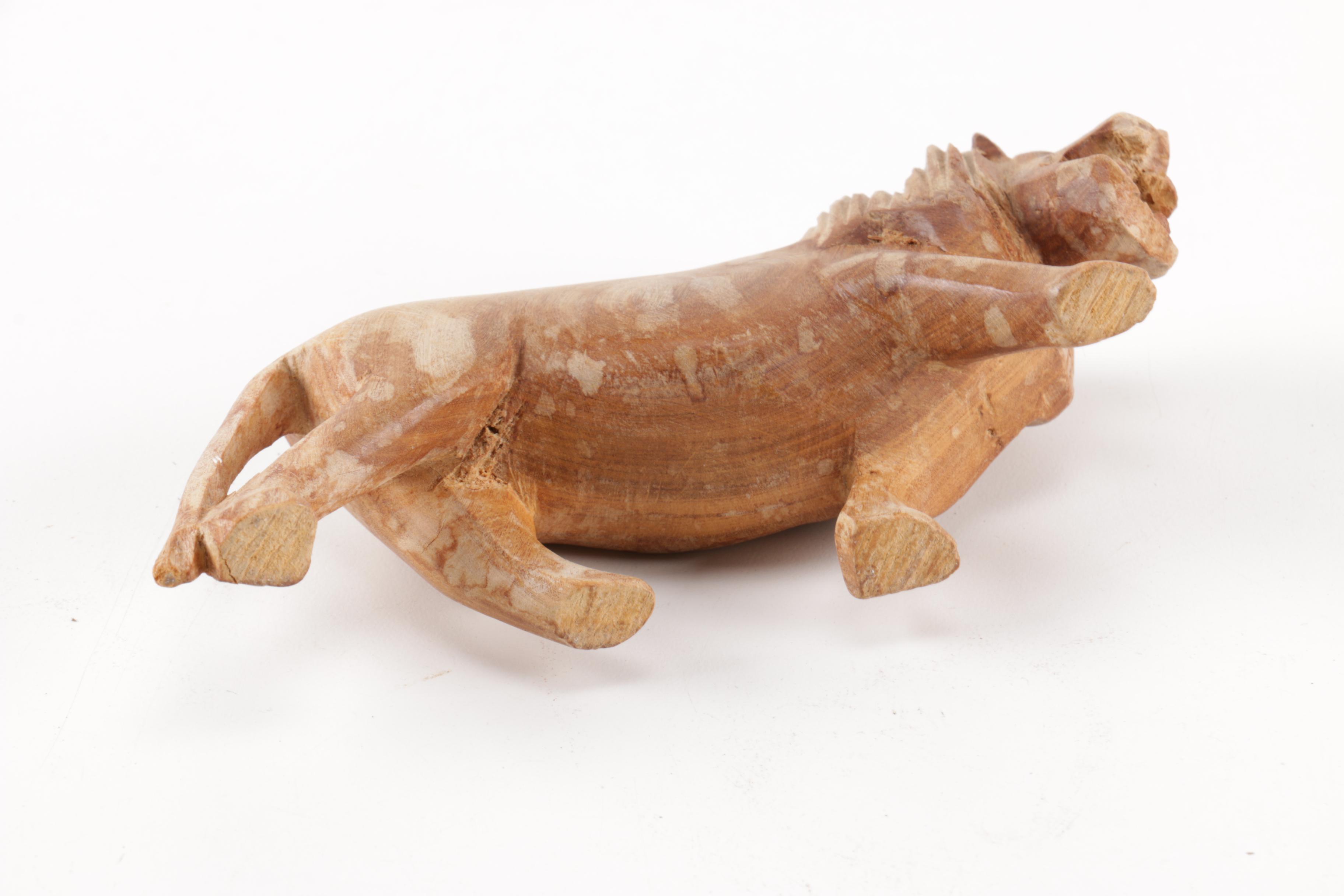 Carved Wooden Animal Figurines
