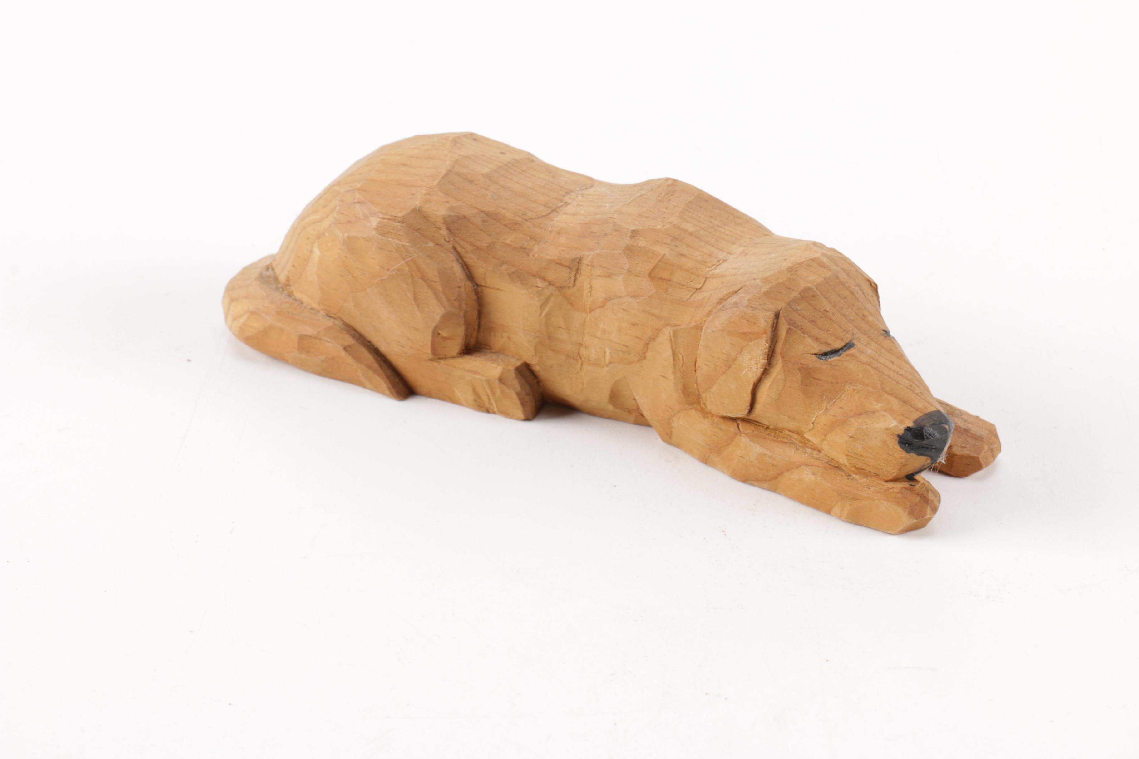 Carved Wooden Animal Figurines