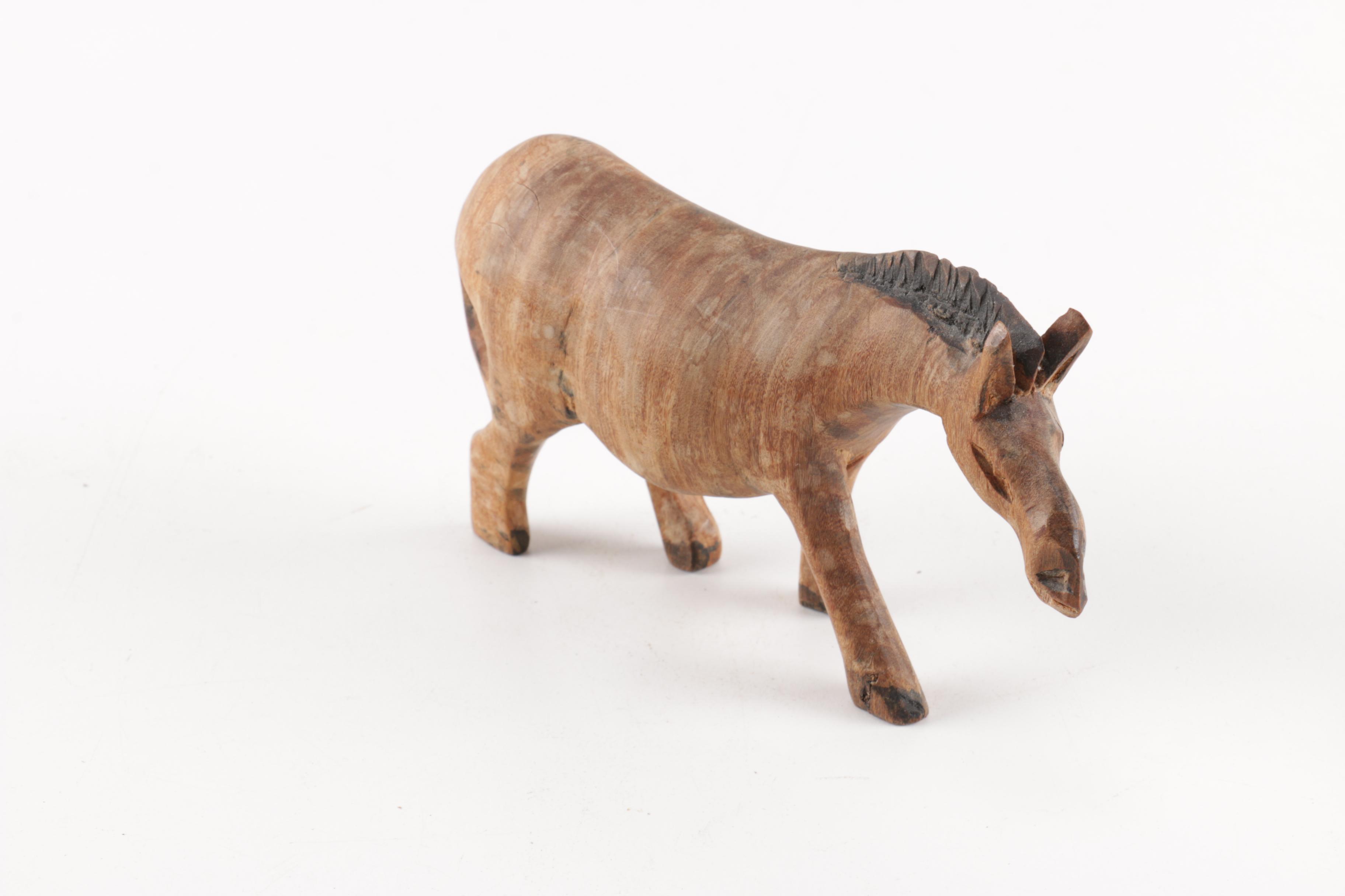 Carved Wooden Animal Figurines