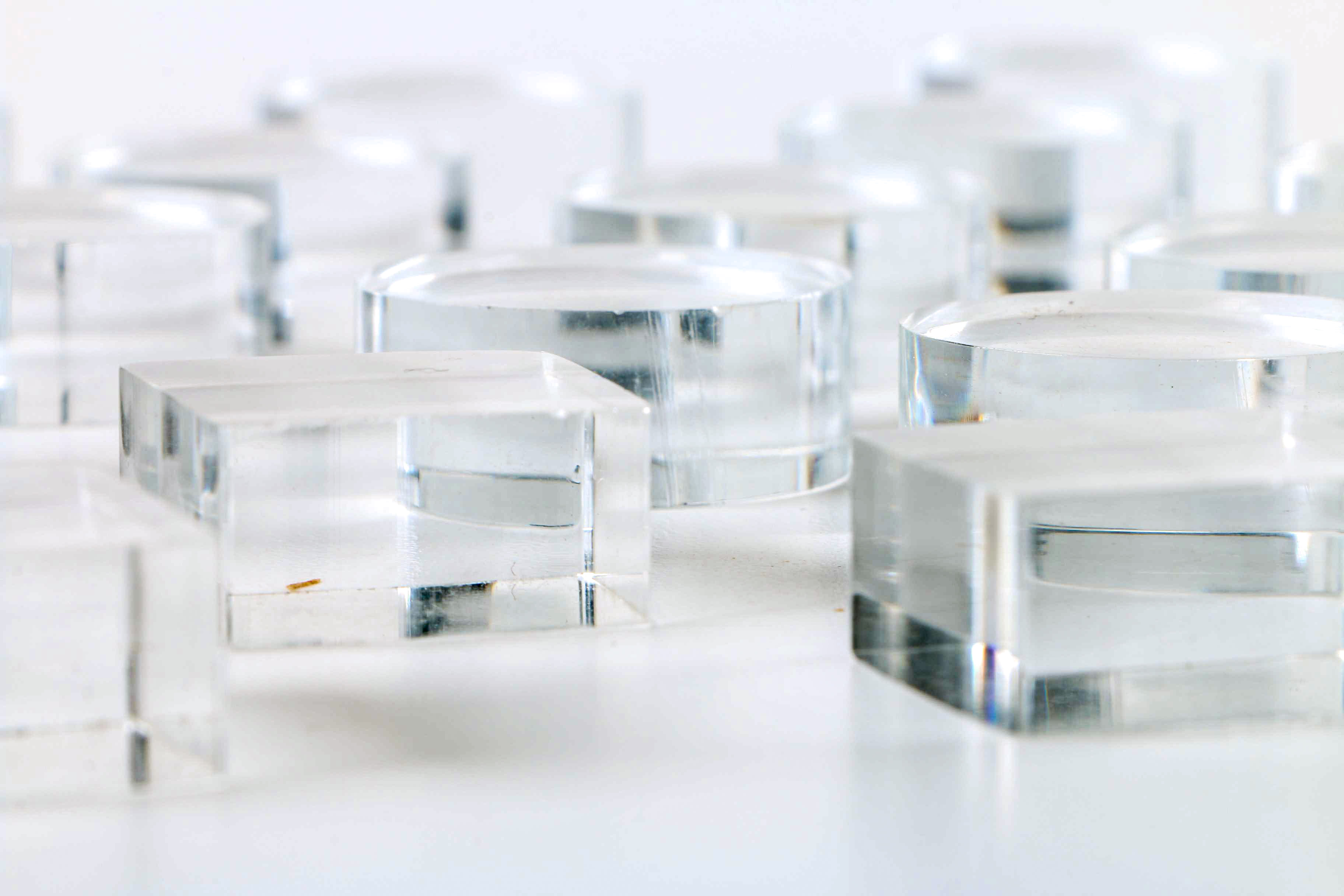 Clear Plastic Circles and Squares