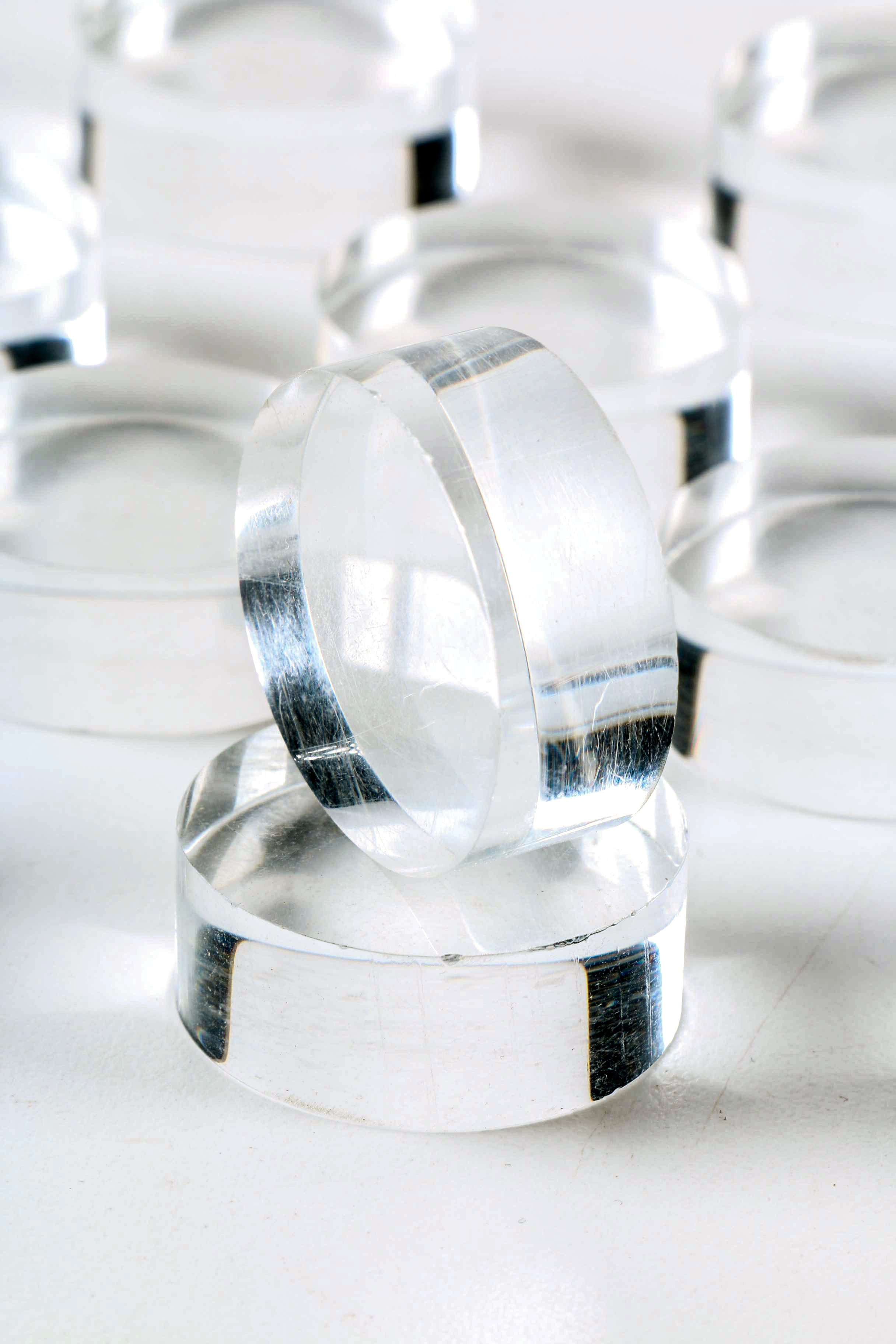 Clear Plastic Circles and Squares