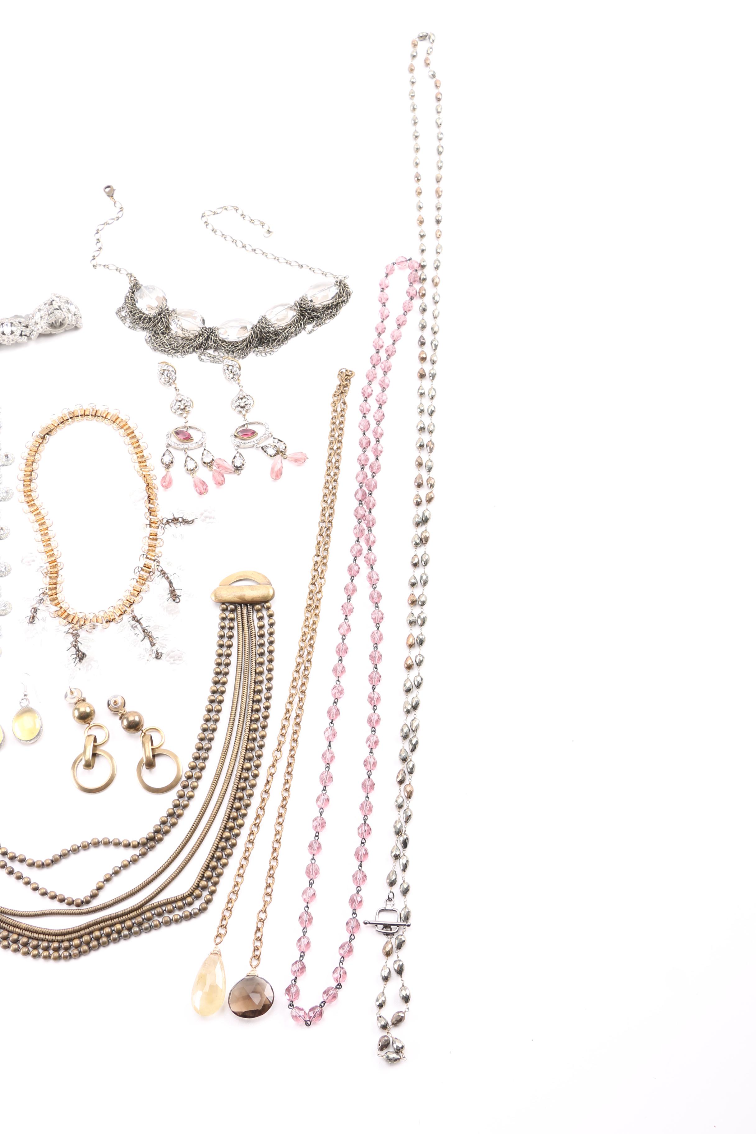 Vintage Costume Jewelry Including Smoky Quartz