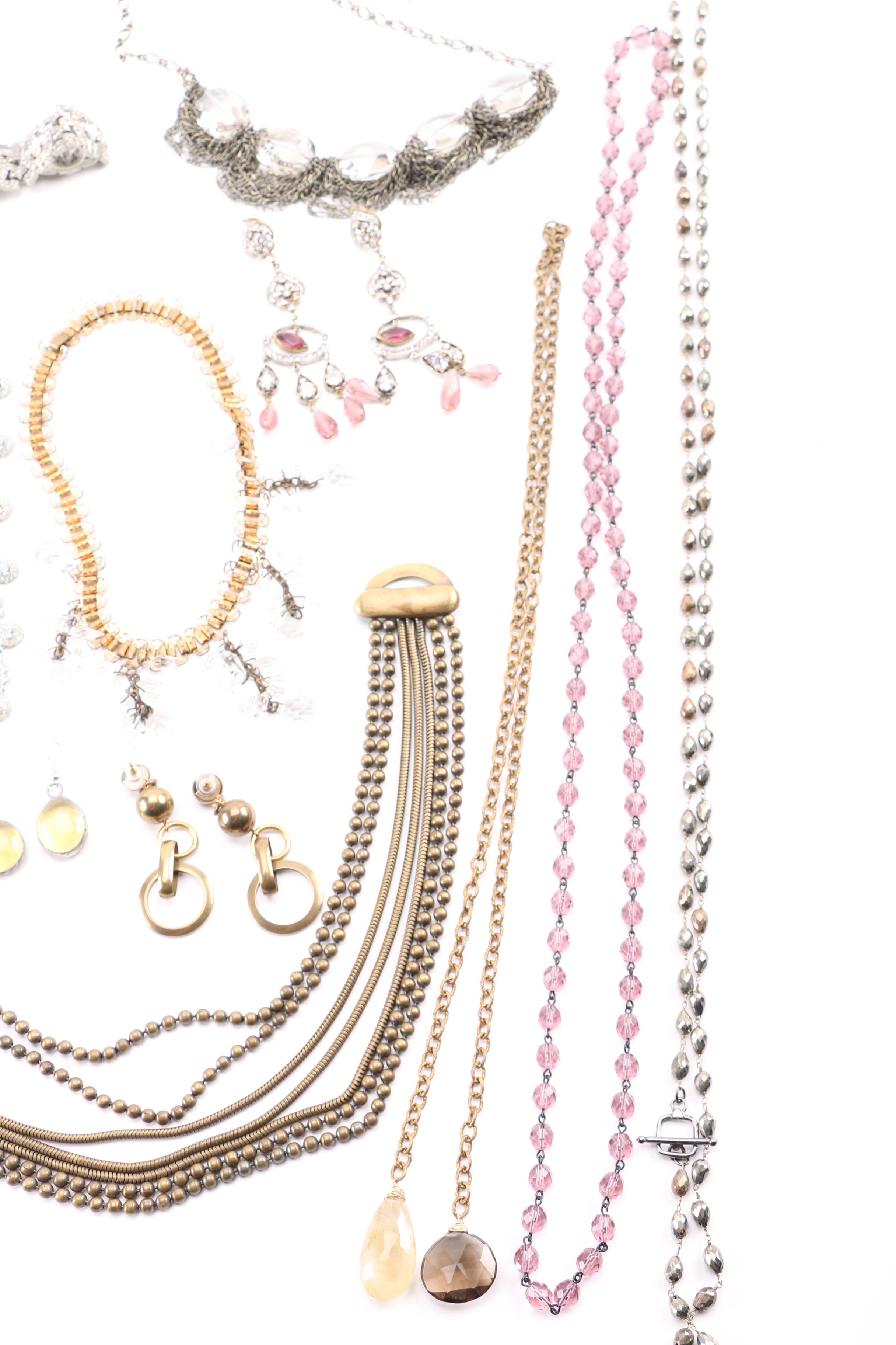 Vintage Costume Jewelry Including Smoky Quartz