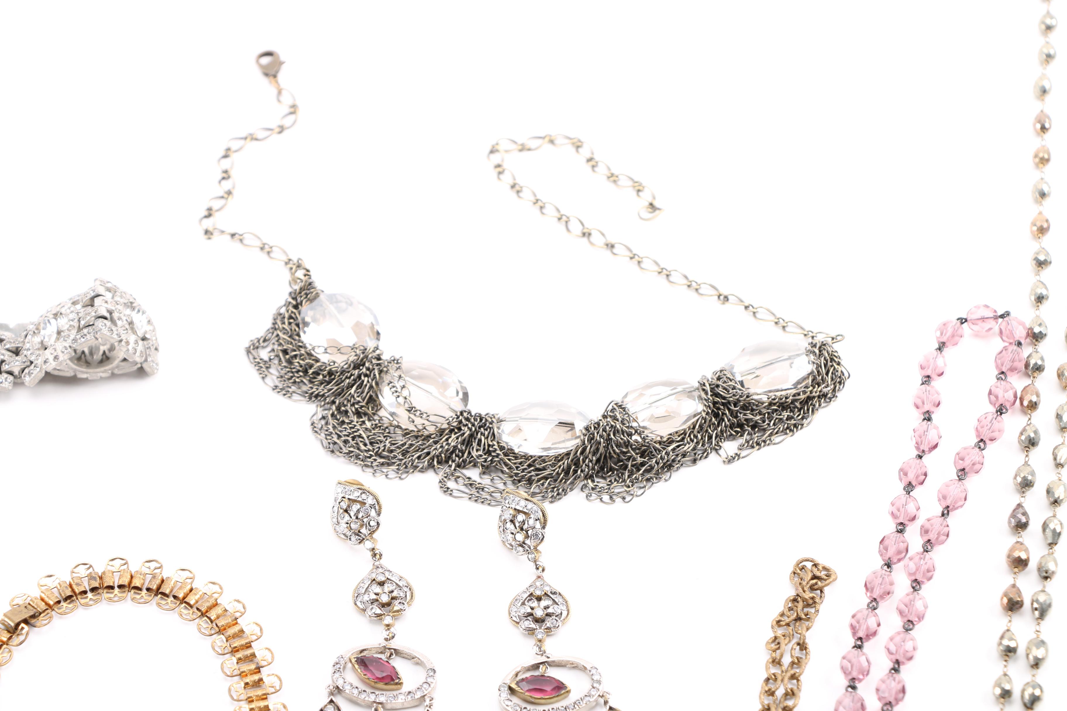 Vintage Costume Jewelry Including Smoky Quartz