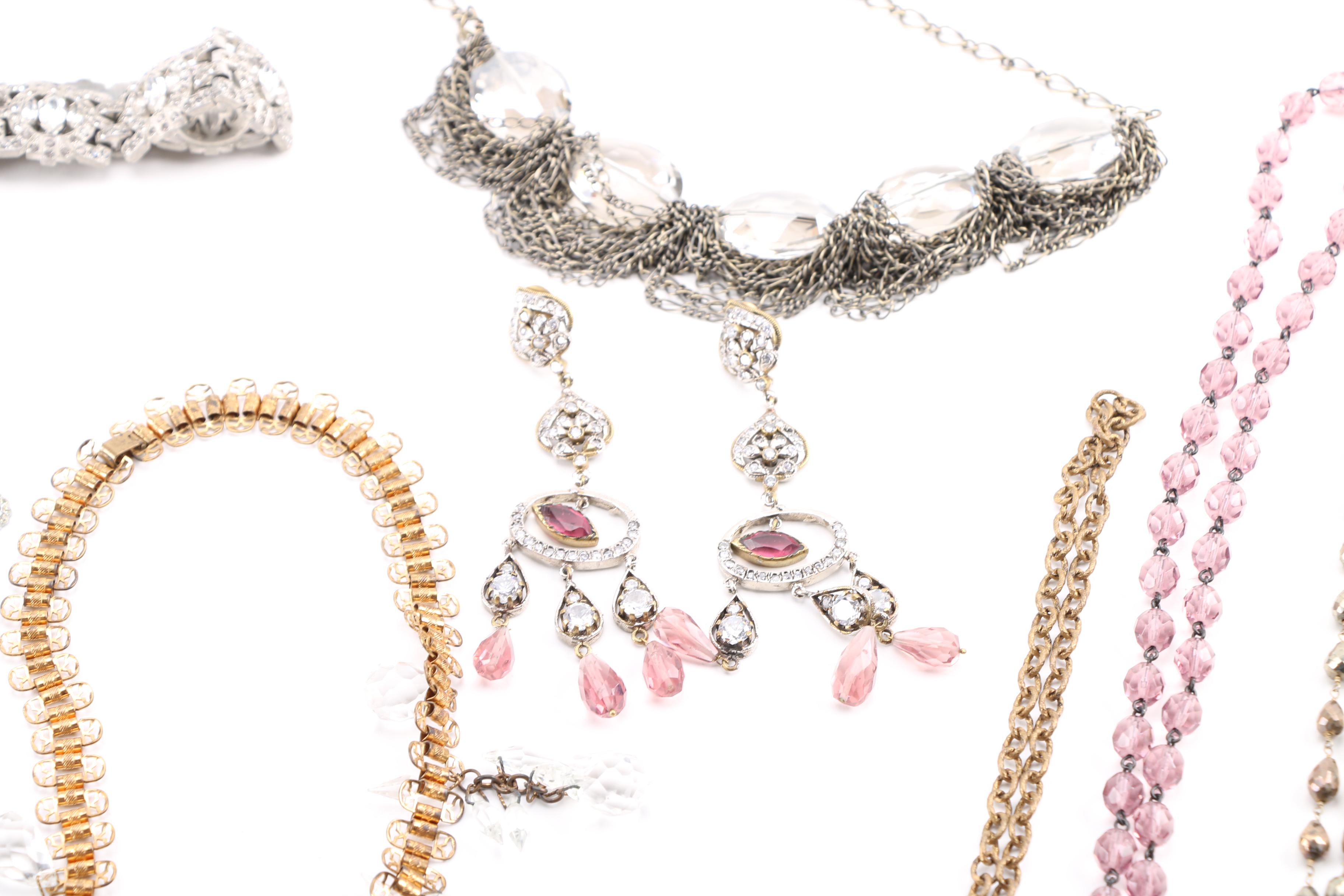 Vintage Costume Jewelry Including Smoky Quartz