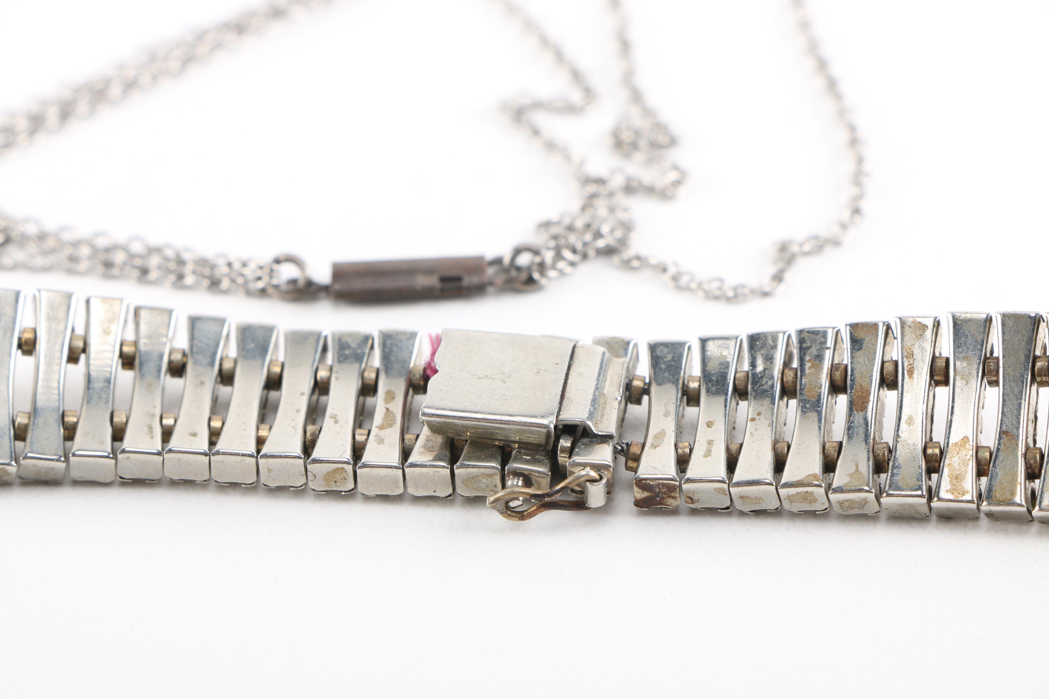 Silver and Gold Tone Costume Jewelry Including Kramer