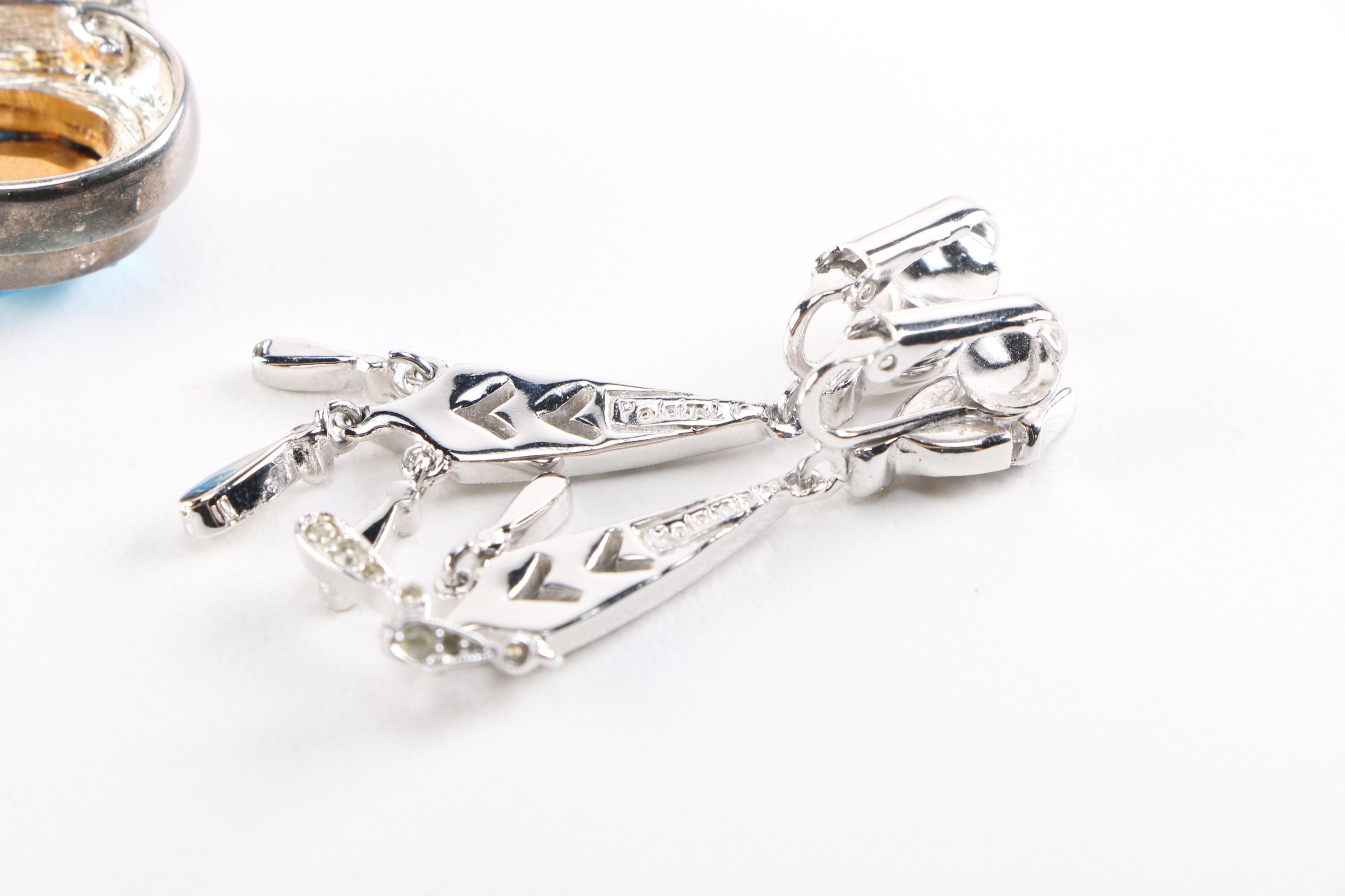 Silver and Gold Tone Costume Jewelry Including Kramer