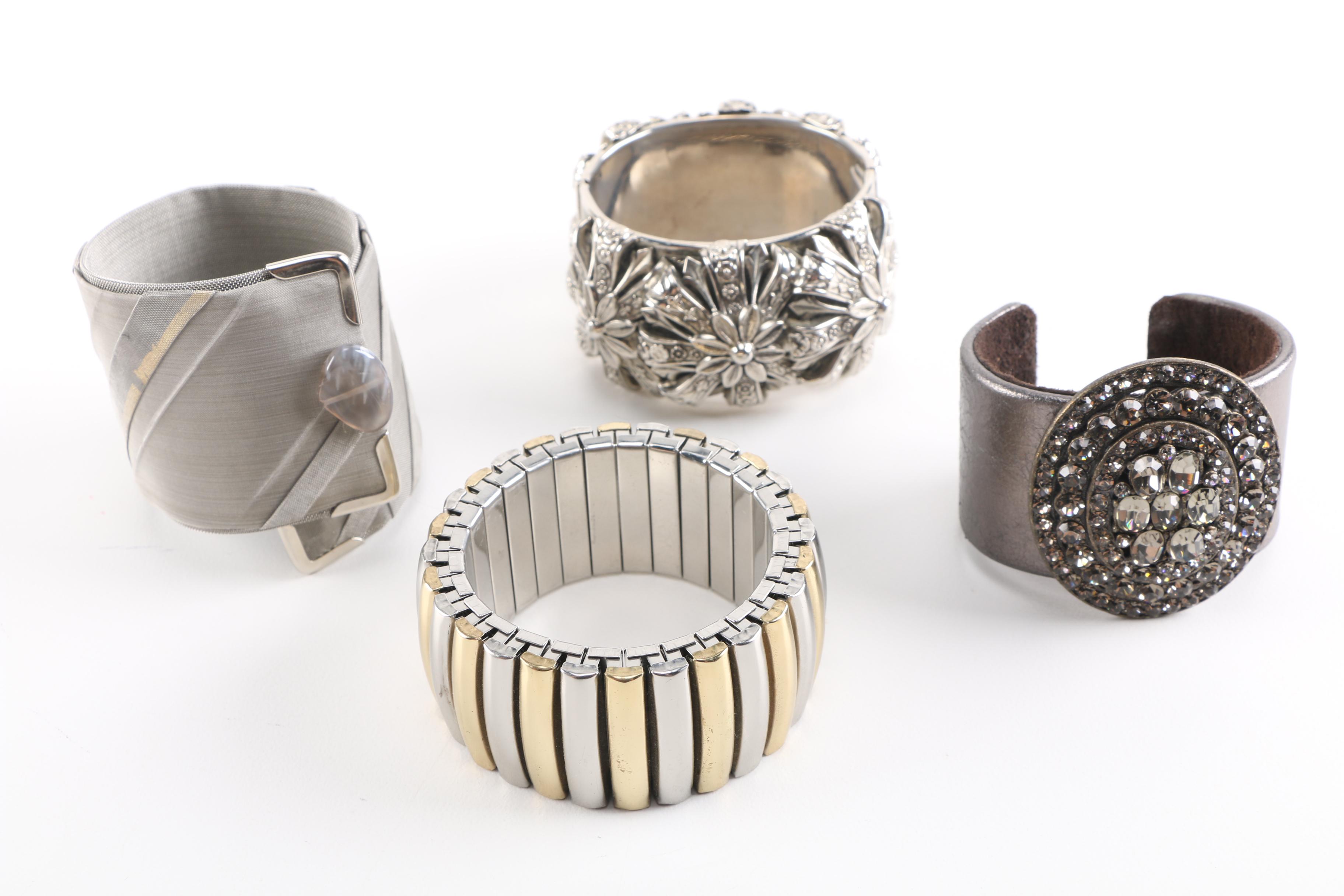 Silver and Gold Tone Costume Jewelry Including Kramer