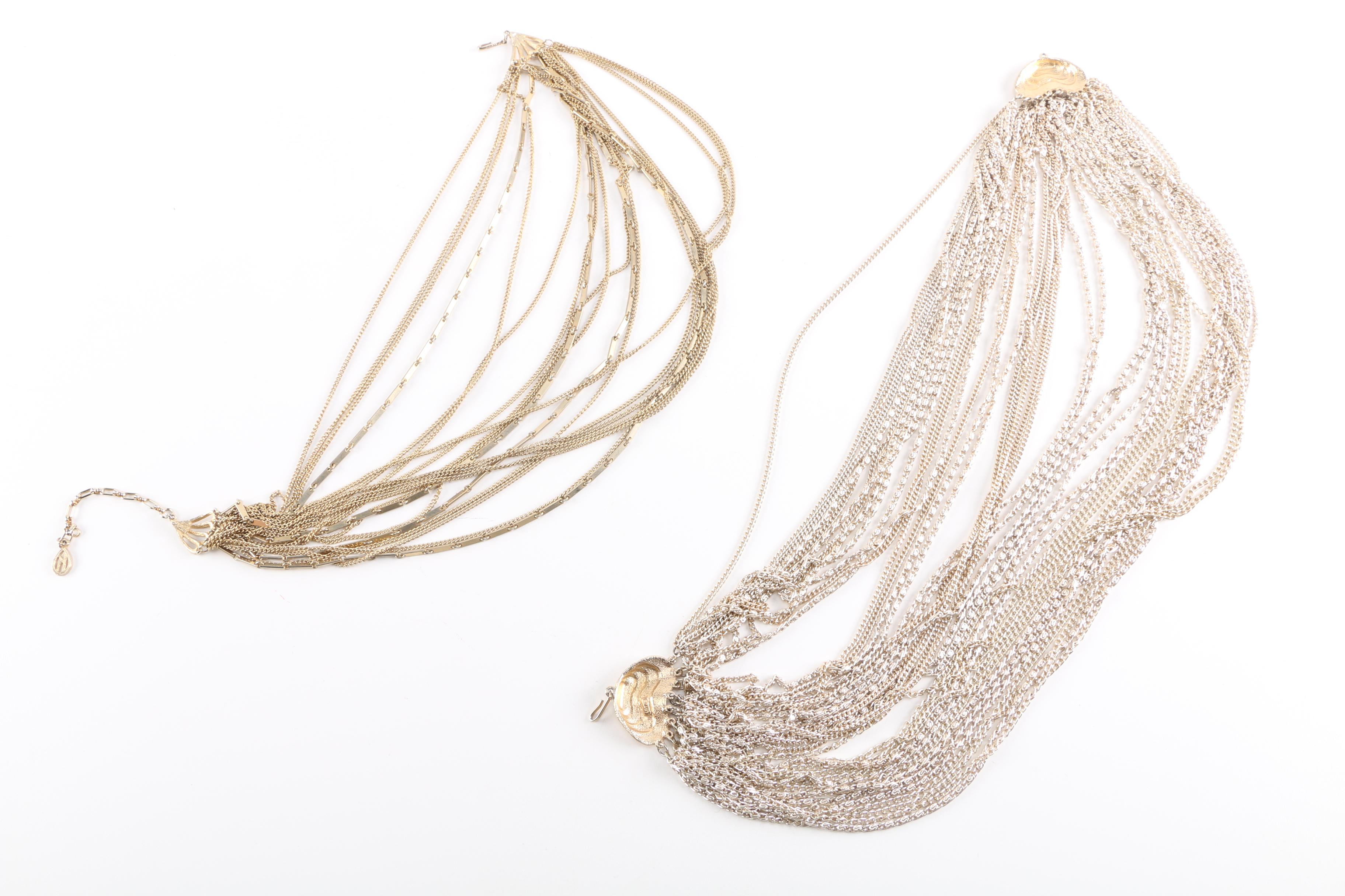 Silver and Gold Tone Costume Jewelry Including Kramer