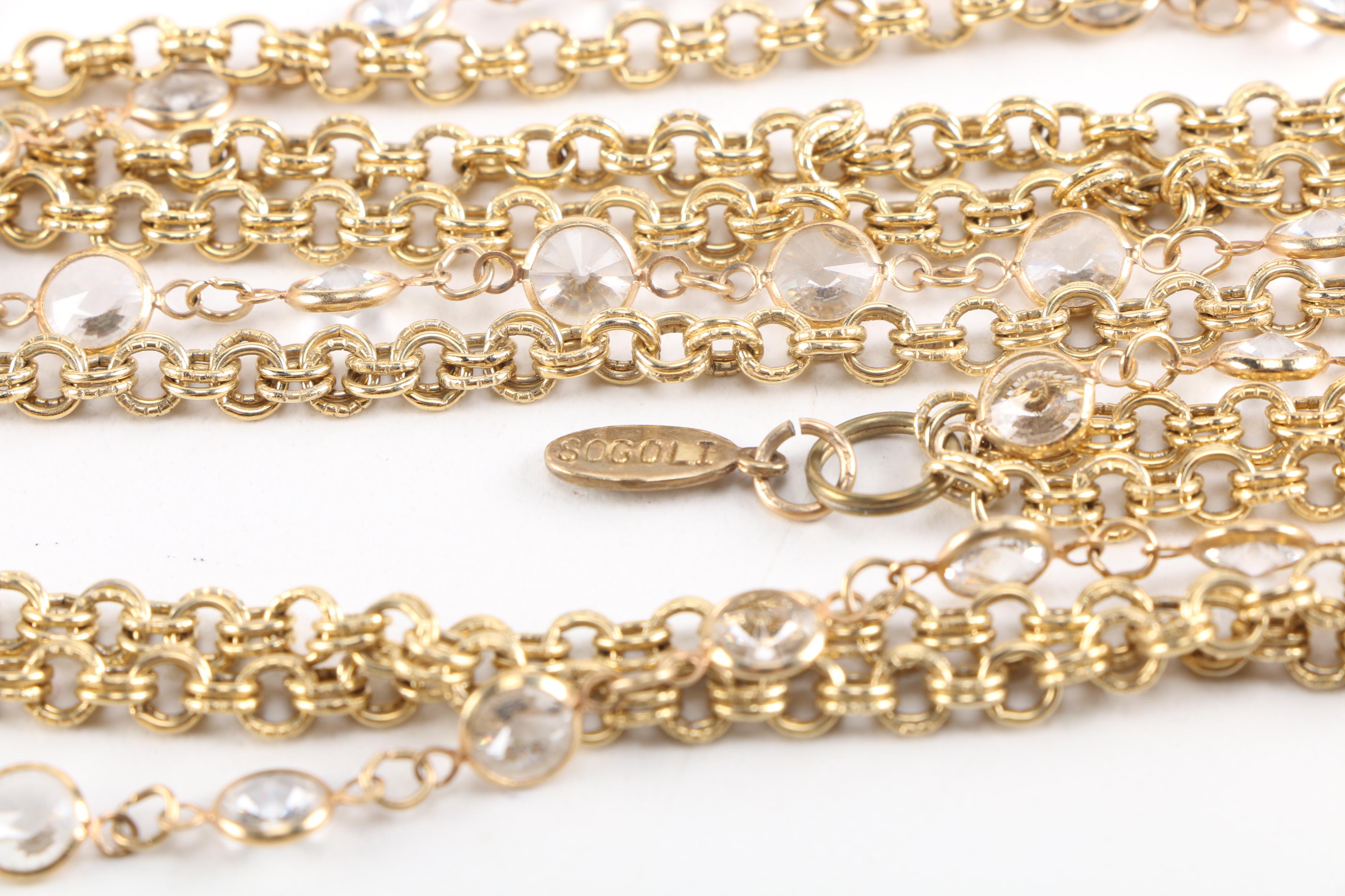 Silver and Gold Tone Costume Jewelry Including Kramer