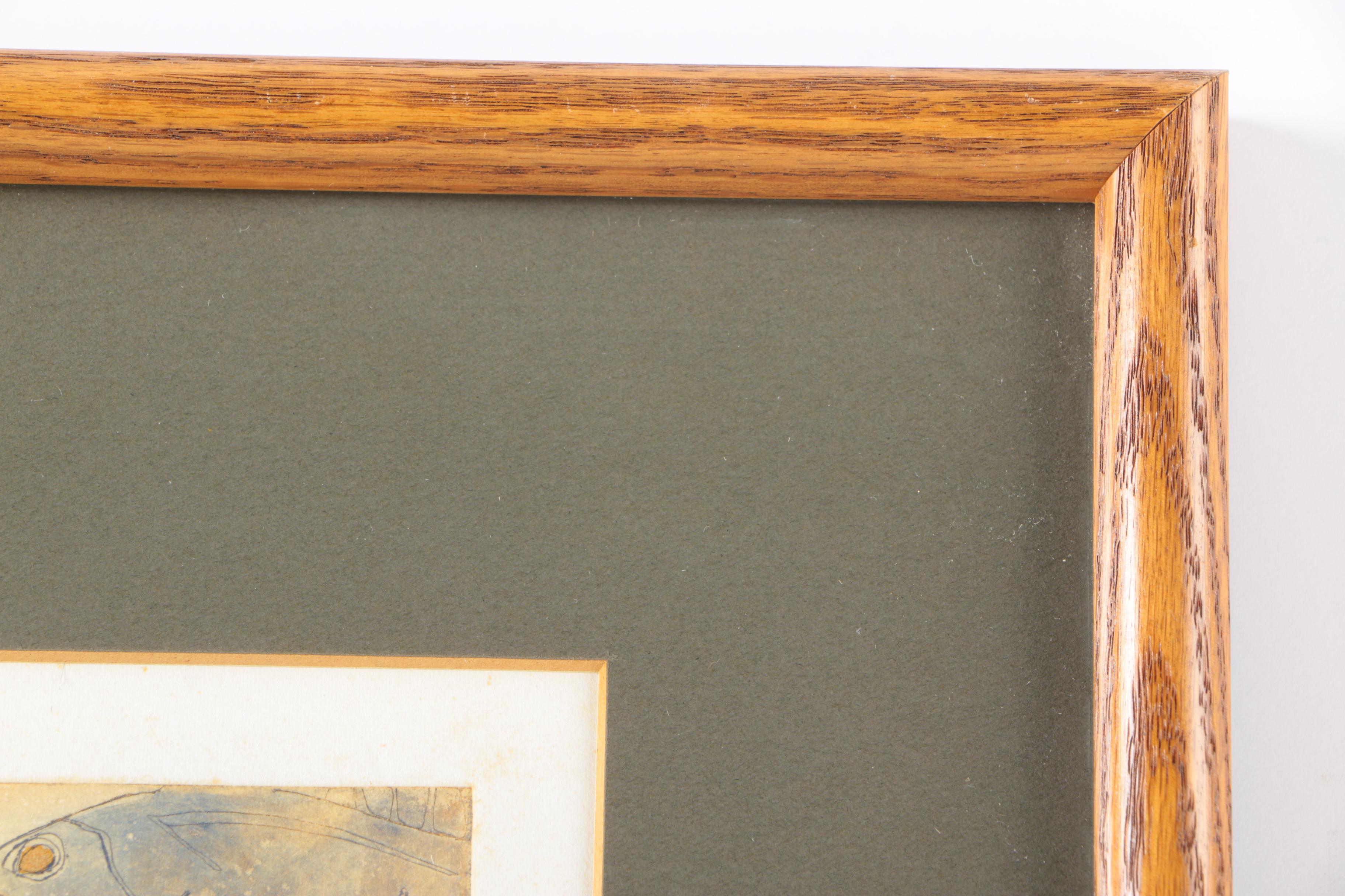 M. Albritton Artist Proof Intaglio Print on Paper "Catch Of The Day"