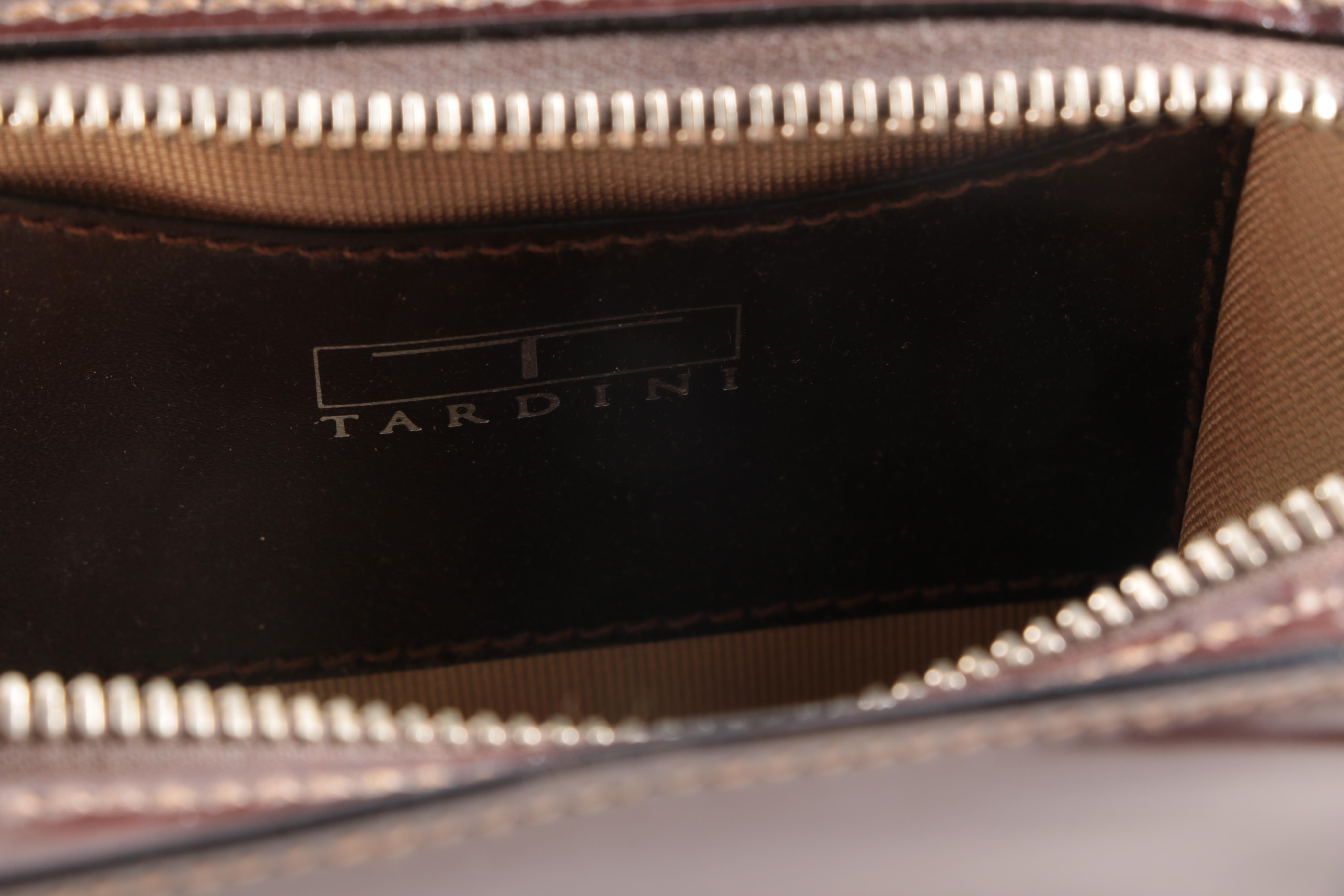 Tardini Leather Bag With Sterling Accent and Tapestry Clutch