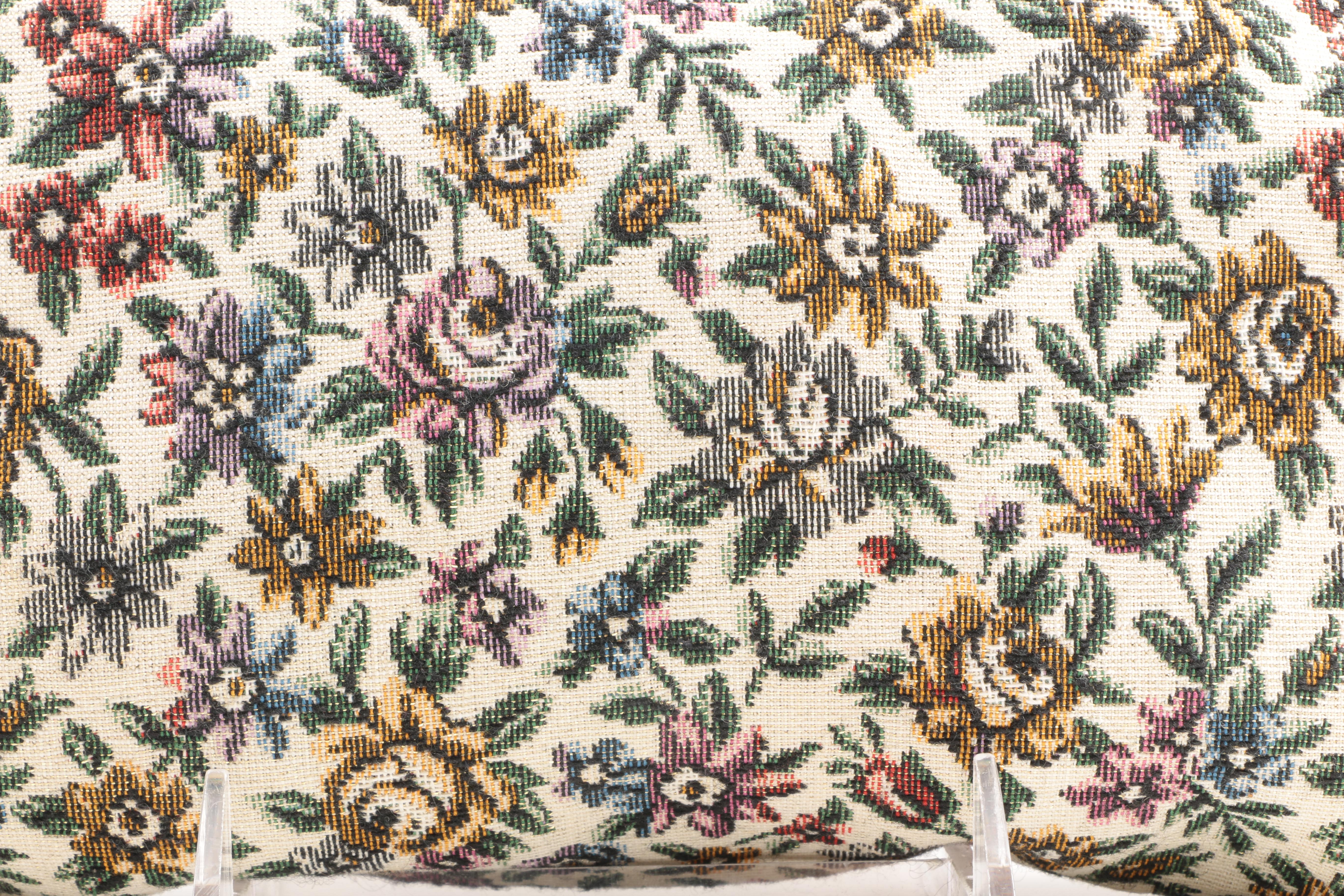 Tardini Leather Bag With Sterling Accent and Tapestry Clutch