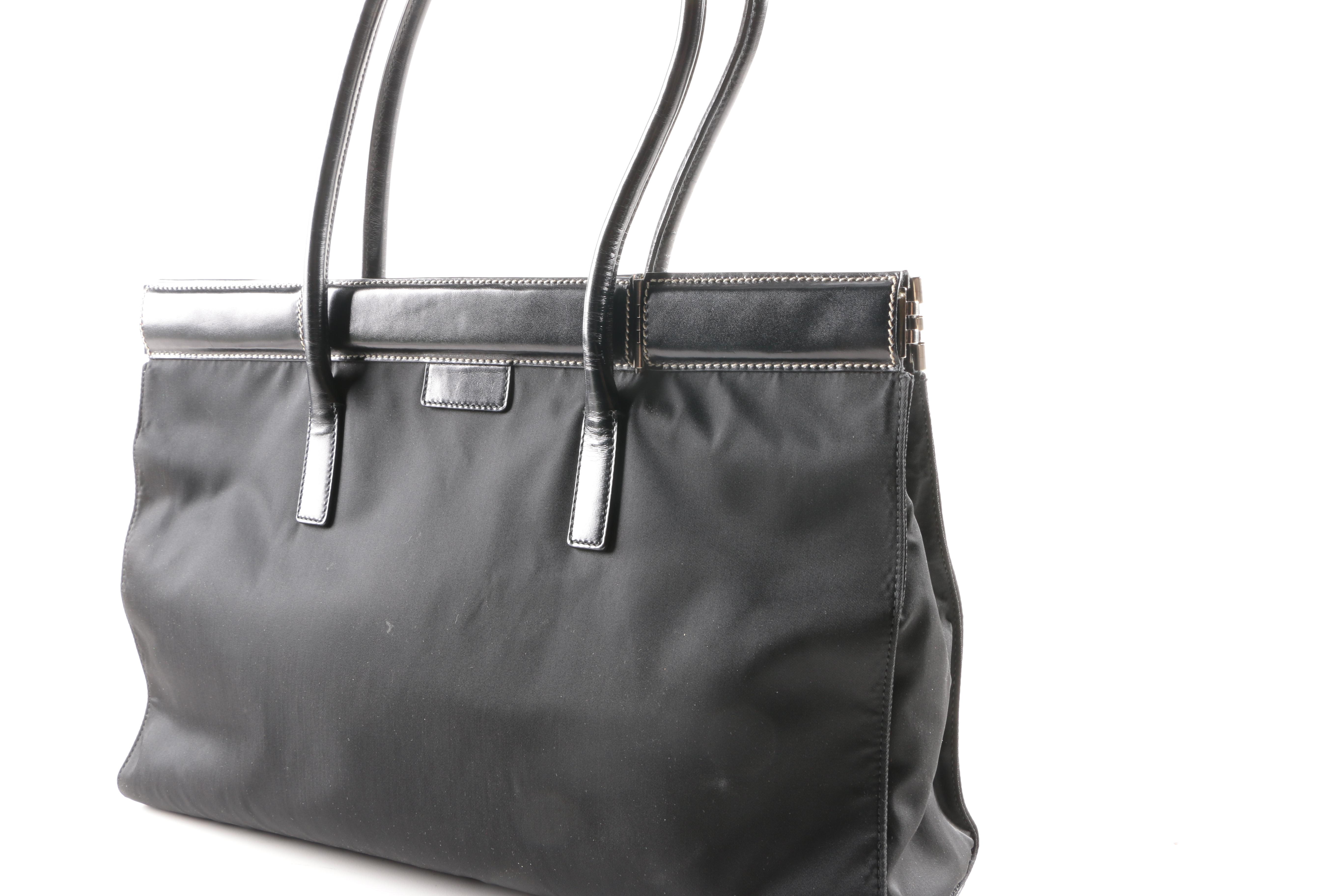 Prada Black Nylon Tote