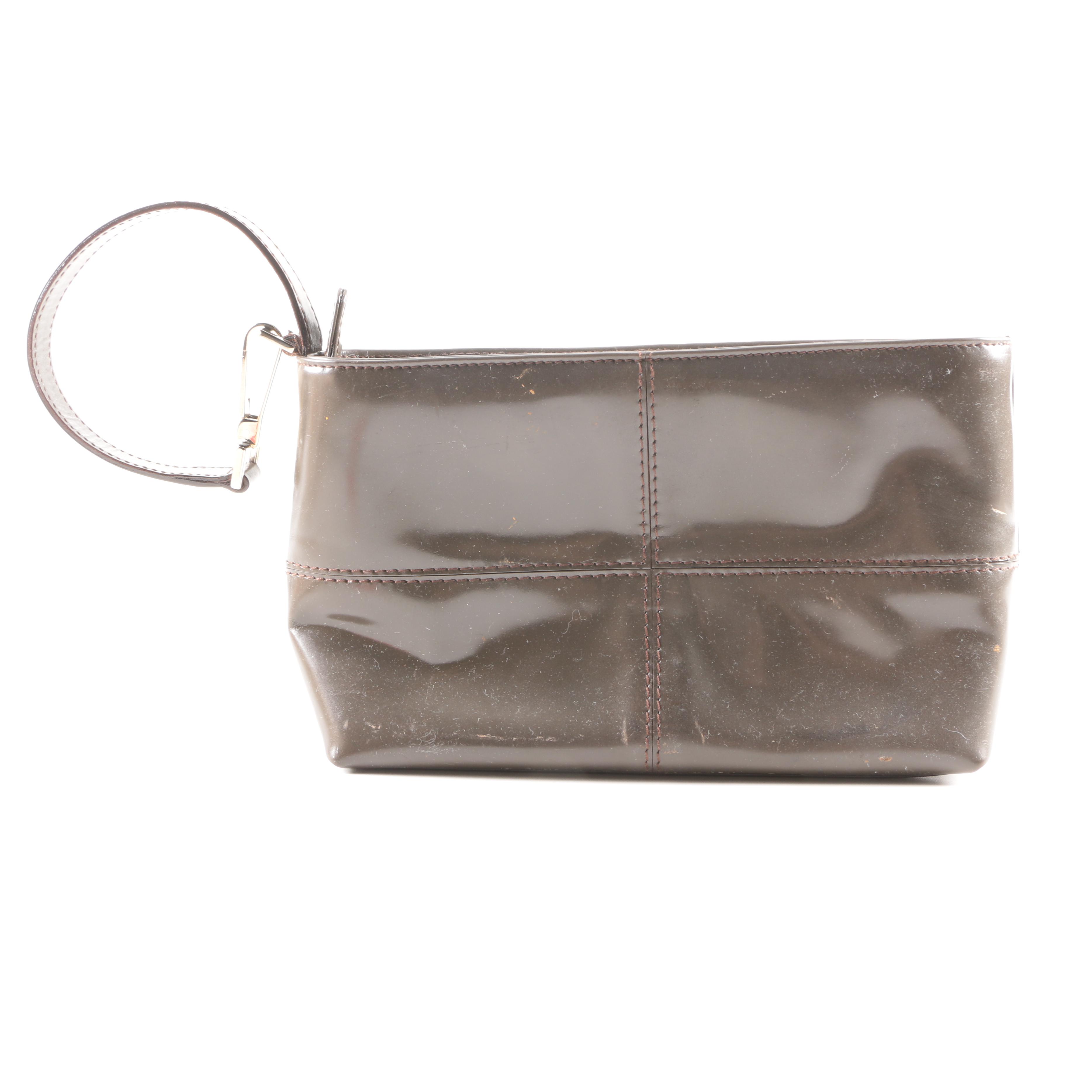Gucci Brown Leather Wristlet