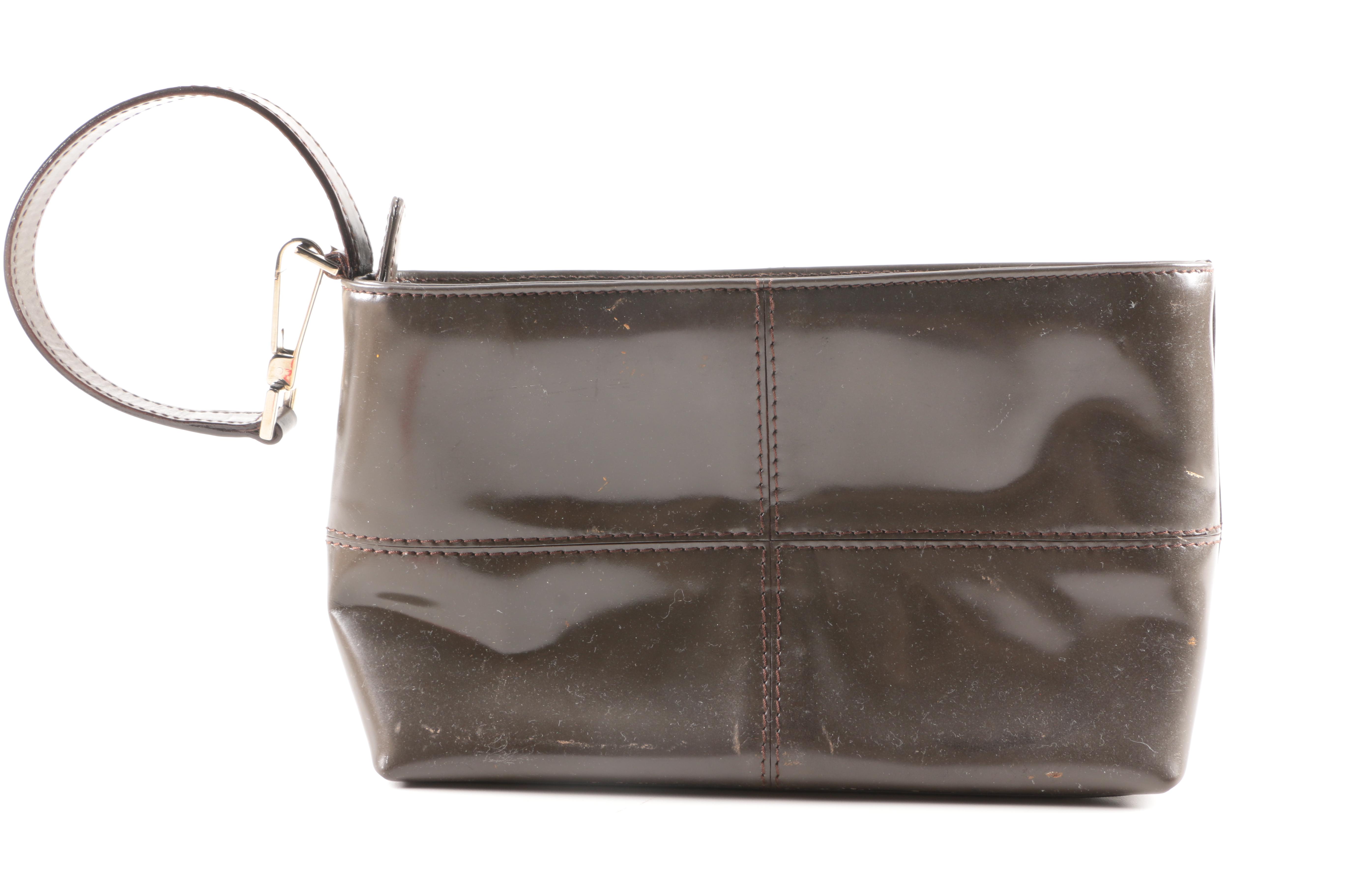 Gucci Brown Leather Wristlet