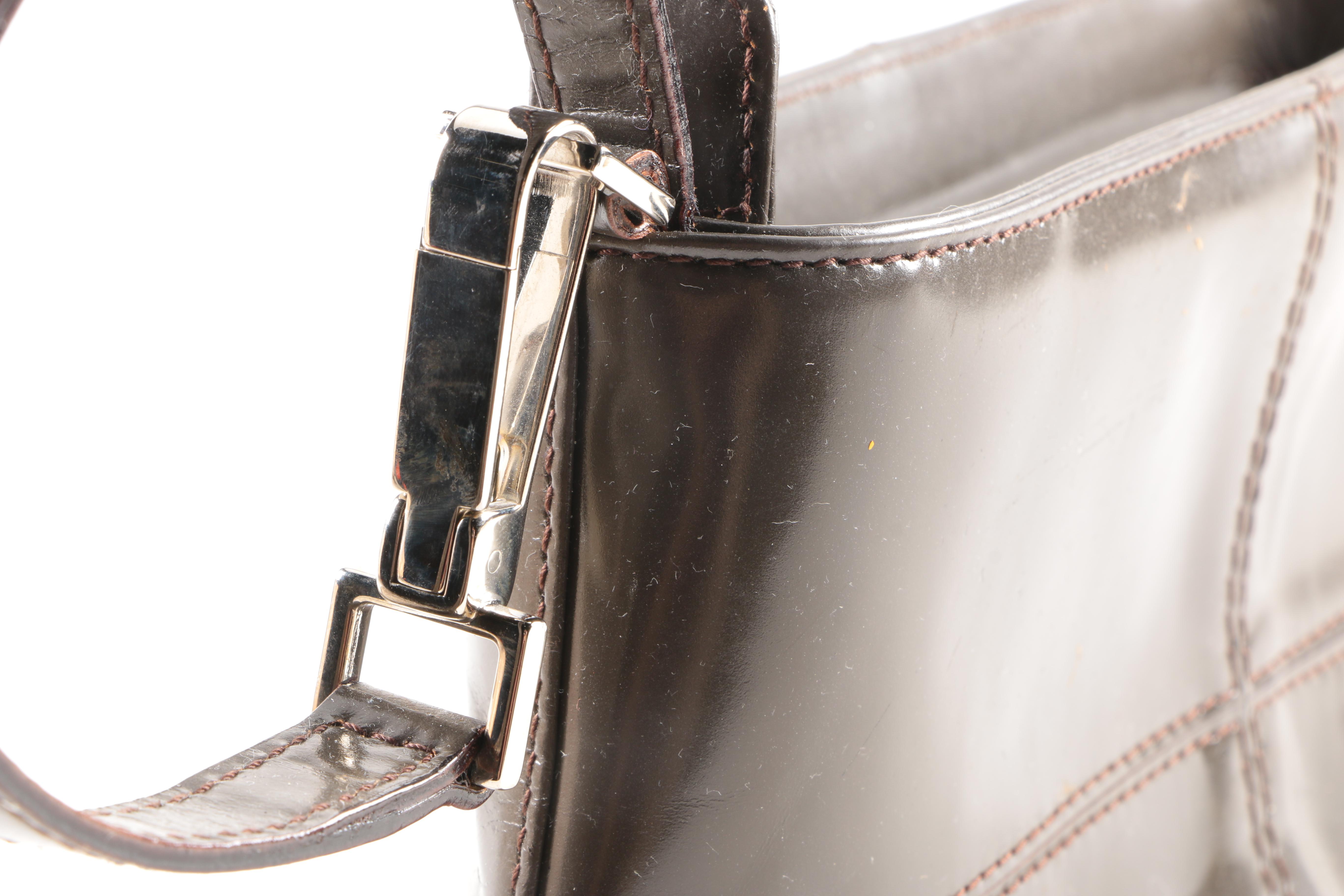 Gucci Brown Leather Wristlet