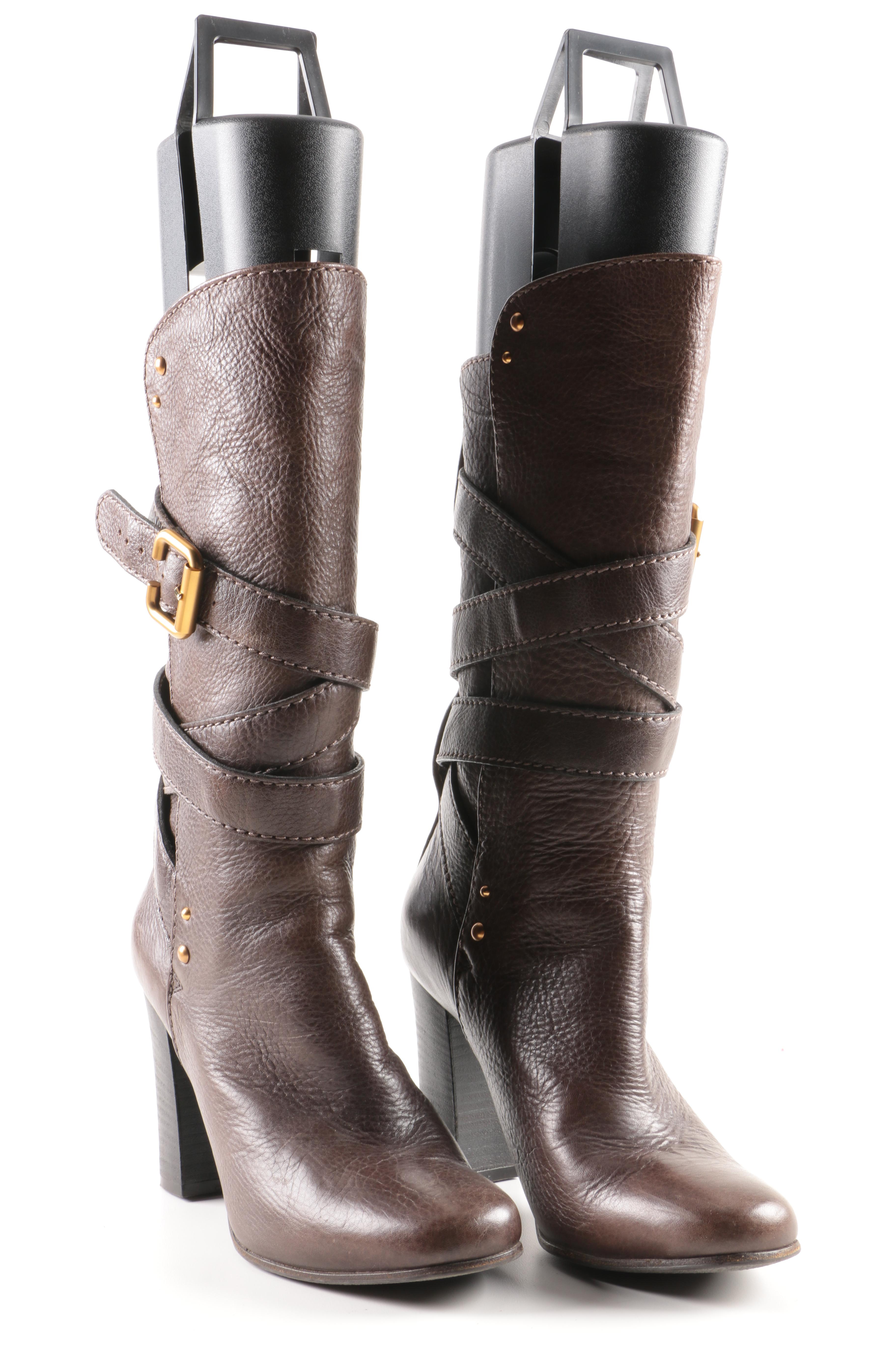 Chloé Brown Italian Leather Boots