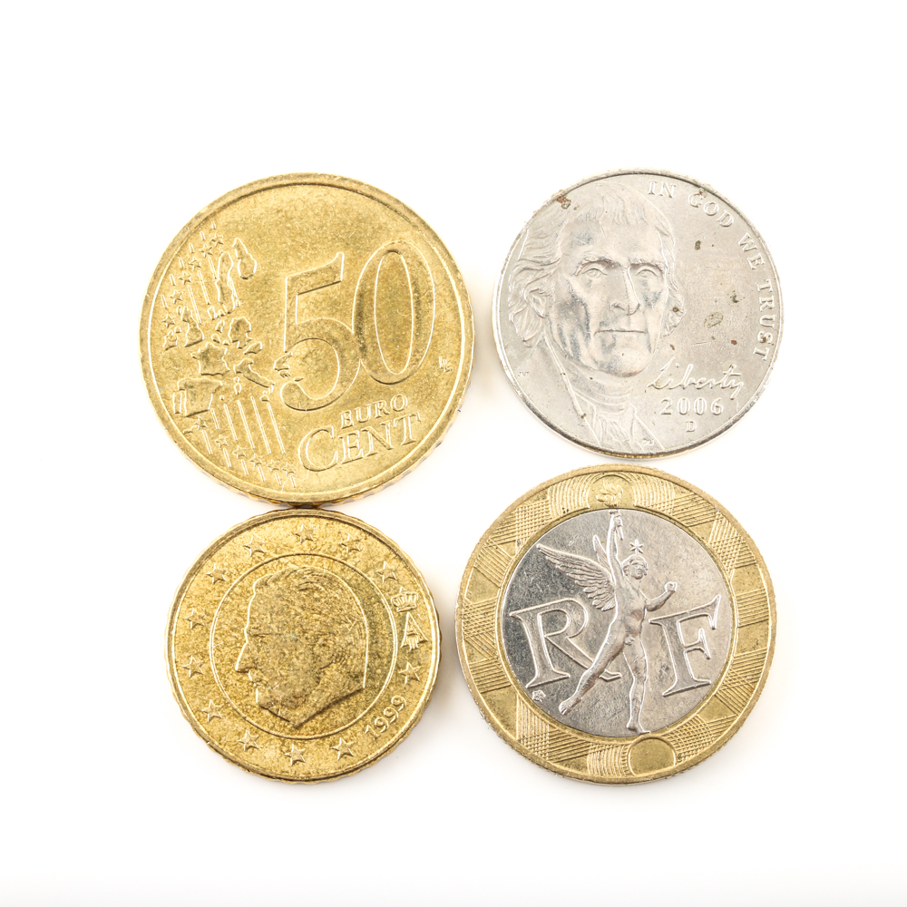 Twenty-Seven Foreign and U.S. Coins