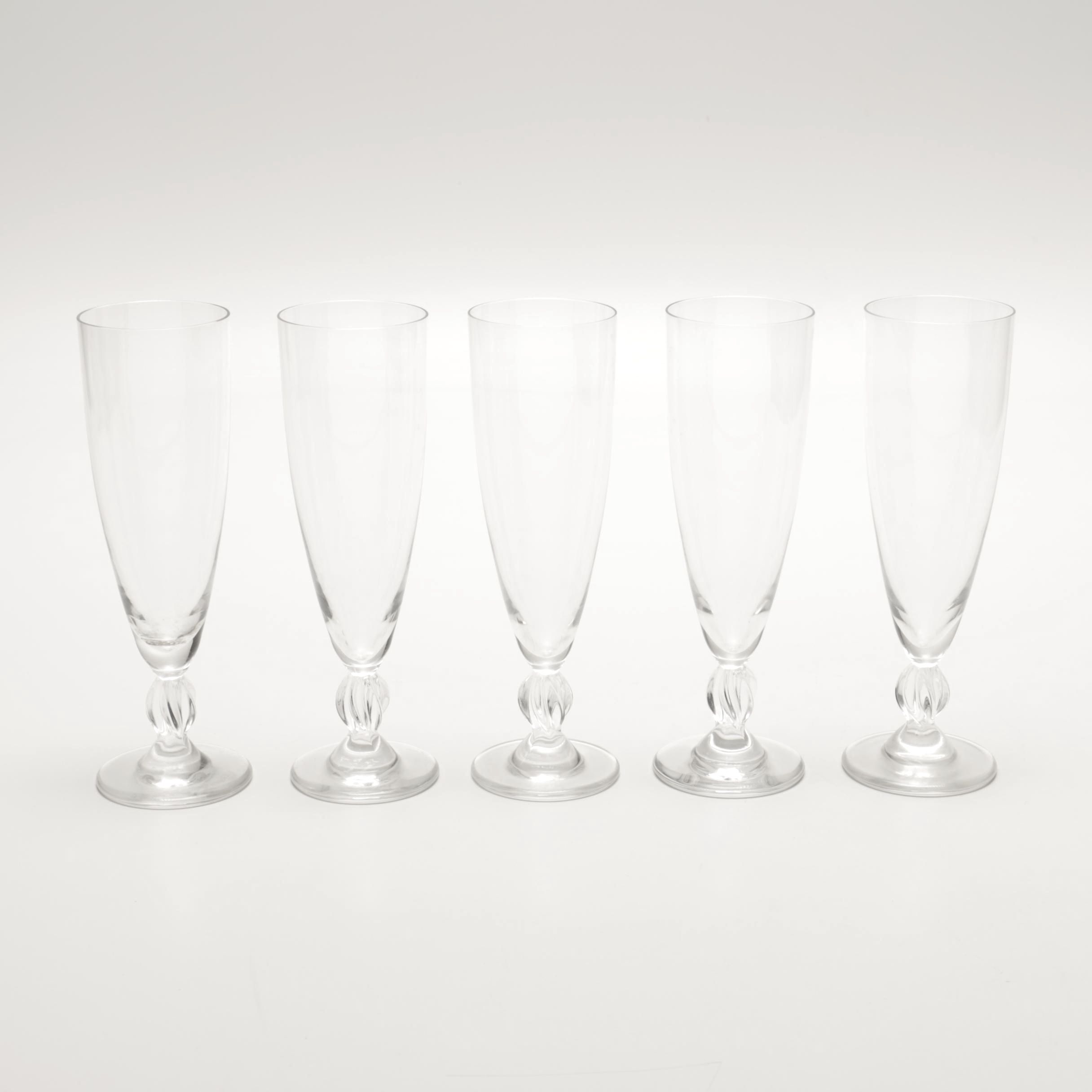 Lalique Footed Pilsner Glasses