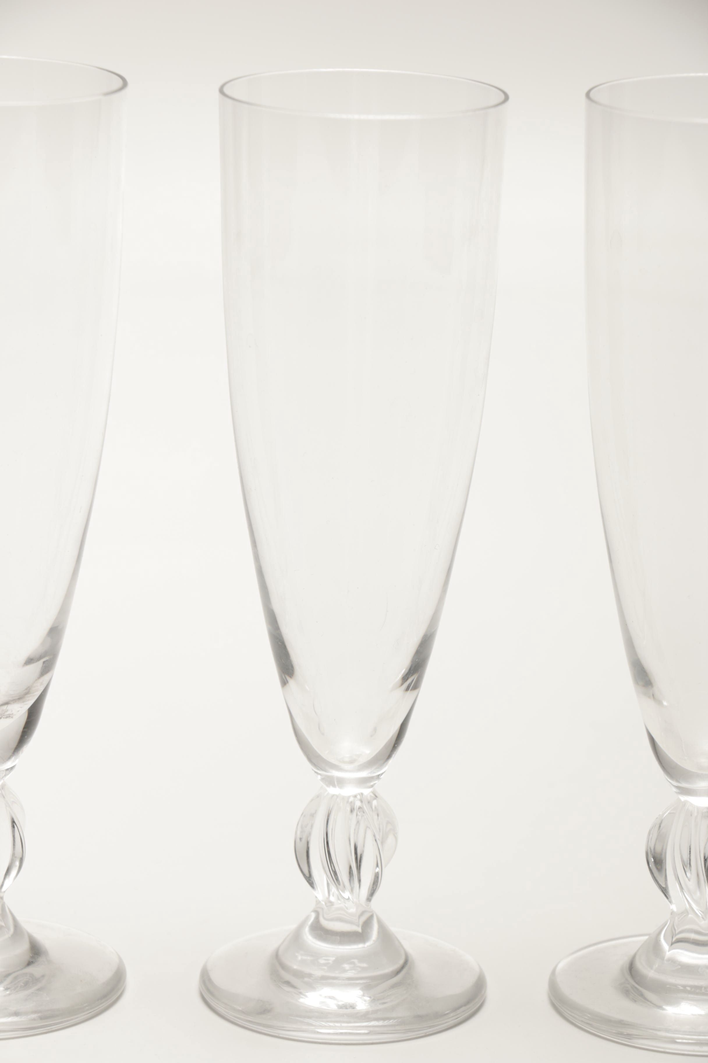 Lalique Footed Pilsner Glasses