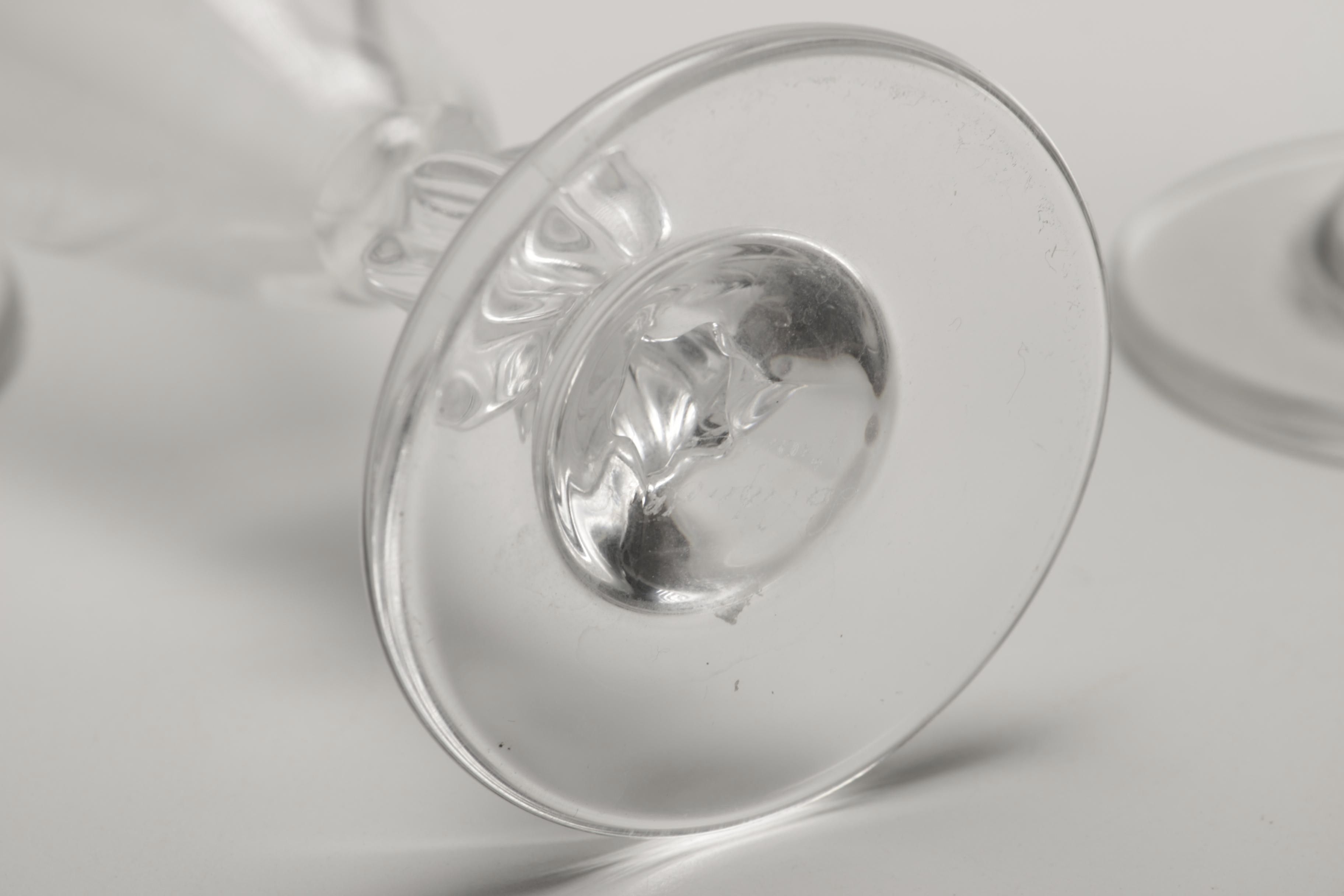 Lalique Footed Pilsner Glasses