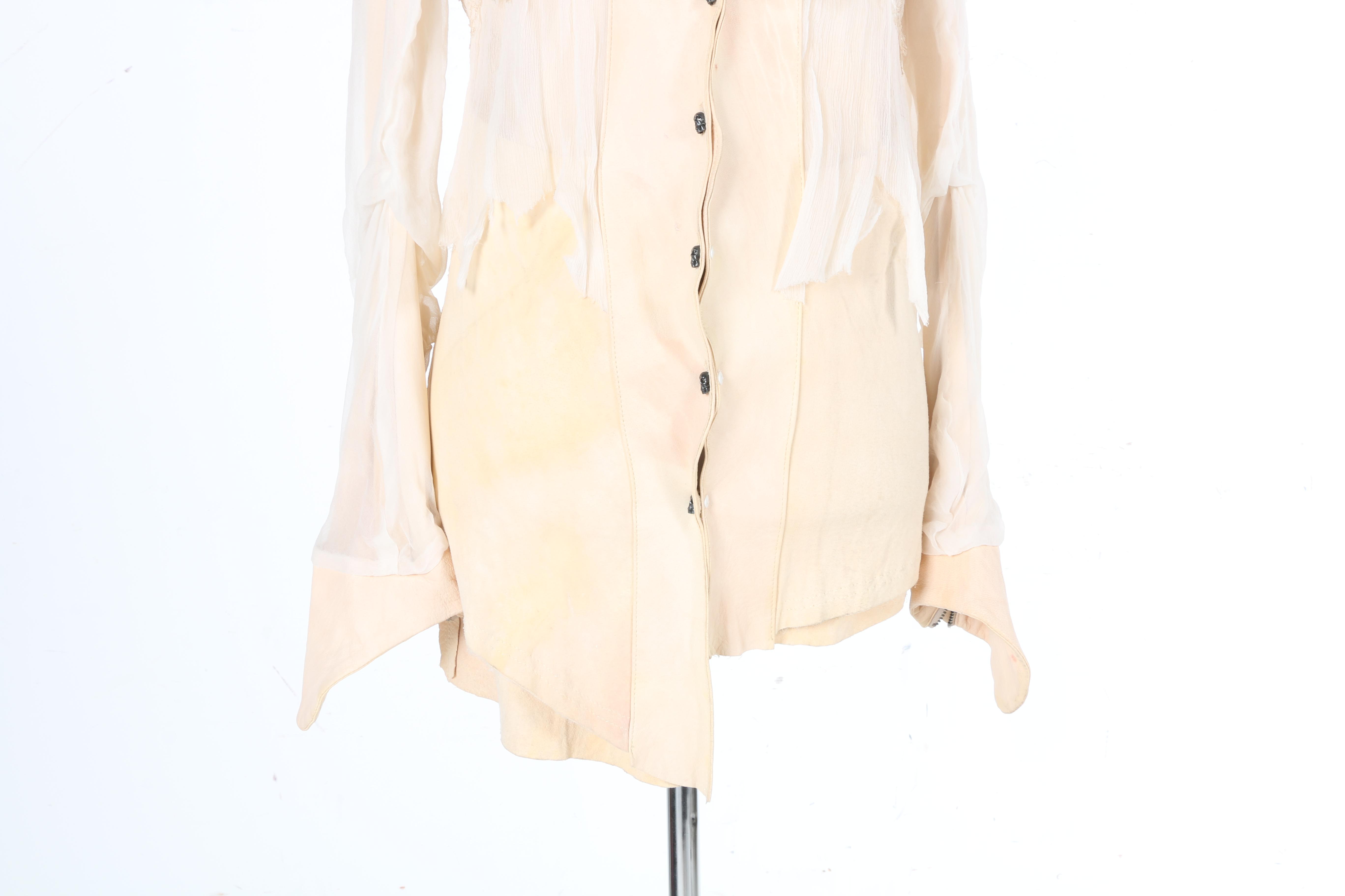 Dusty Rose Leather and Lace Reversible Jacket