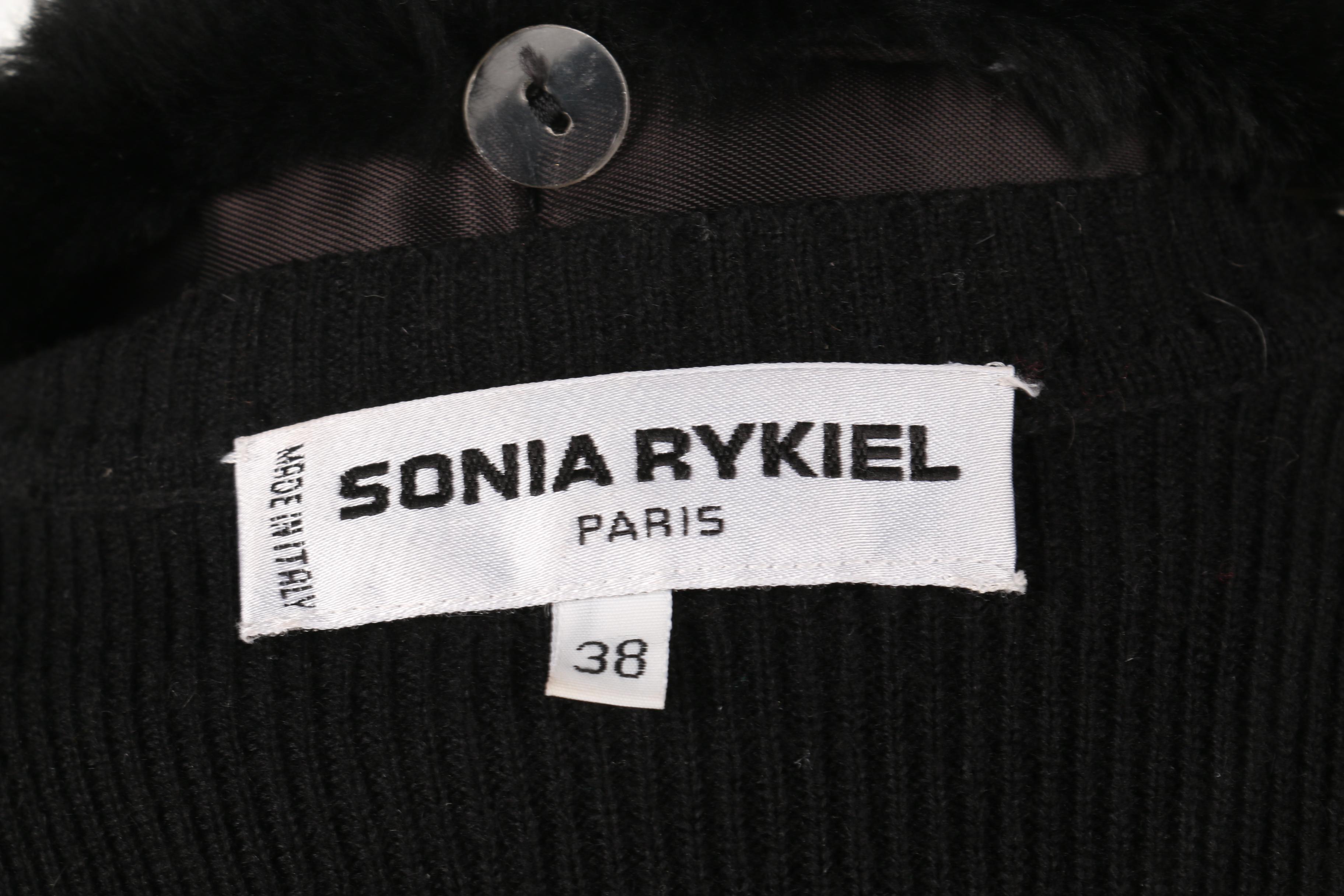 Sonia Rykiel Cardigan with Faux Fur Collar