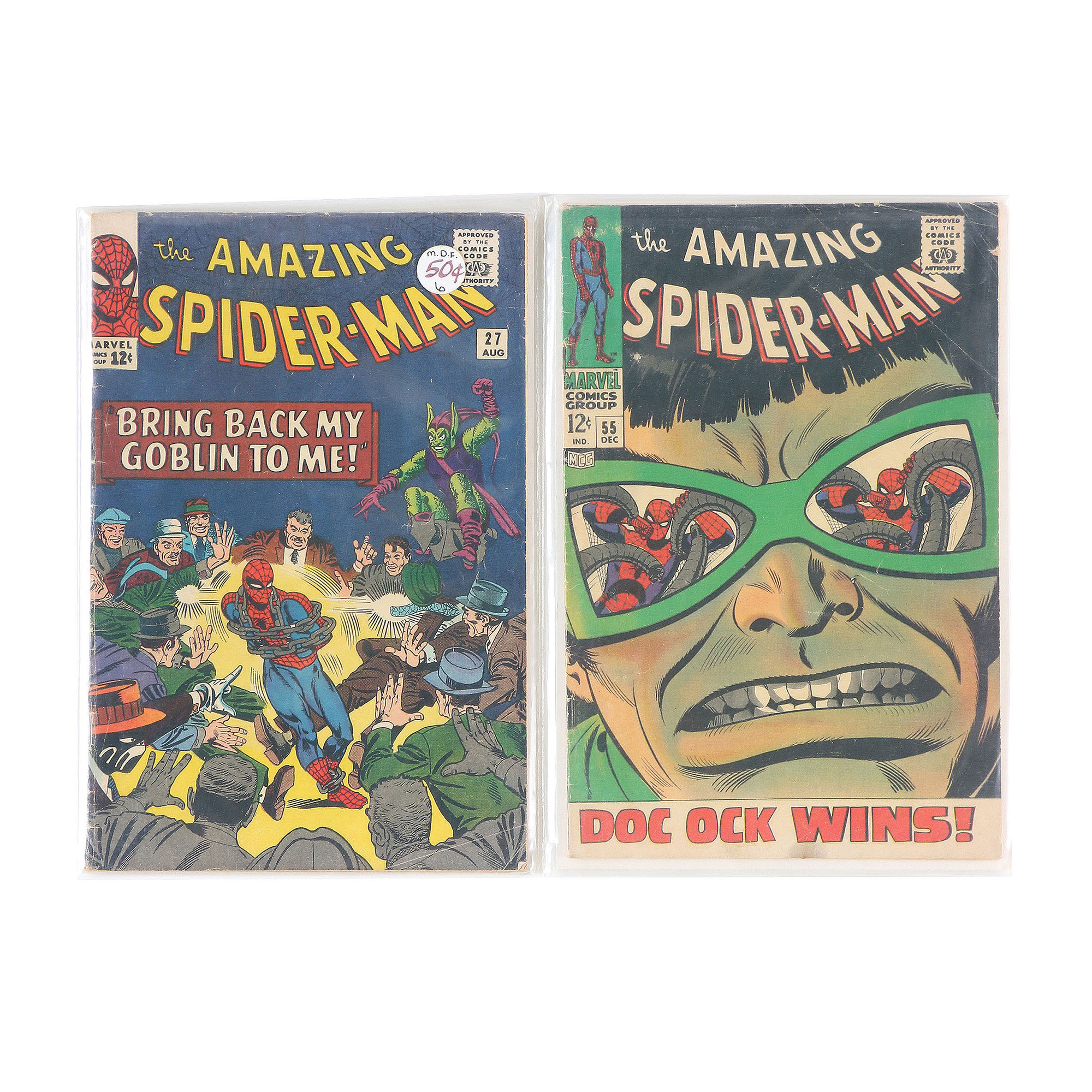 1960s Marvel "Amazing Spider-Man" Comics Issues 27 and 55