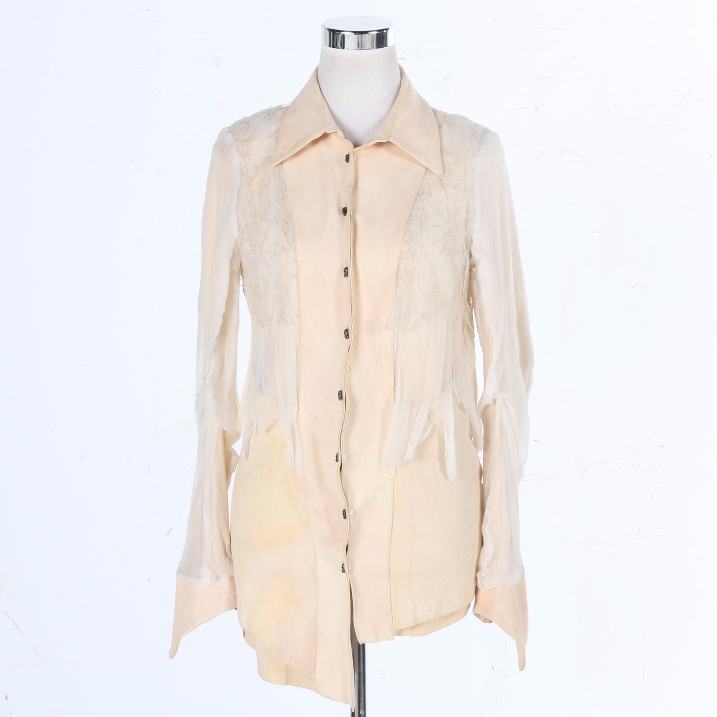 Dusty Rose Leather and Lace Reversible Jacket