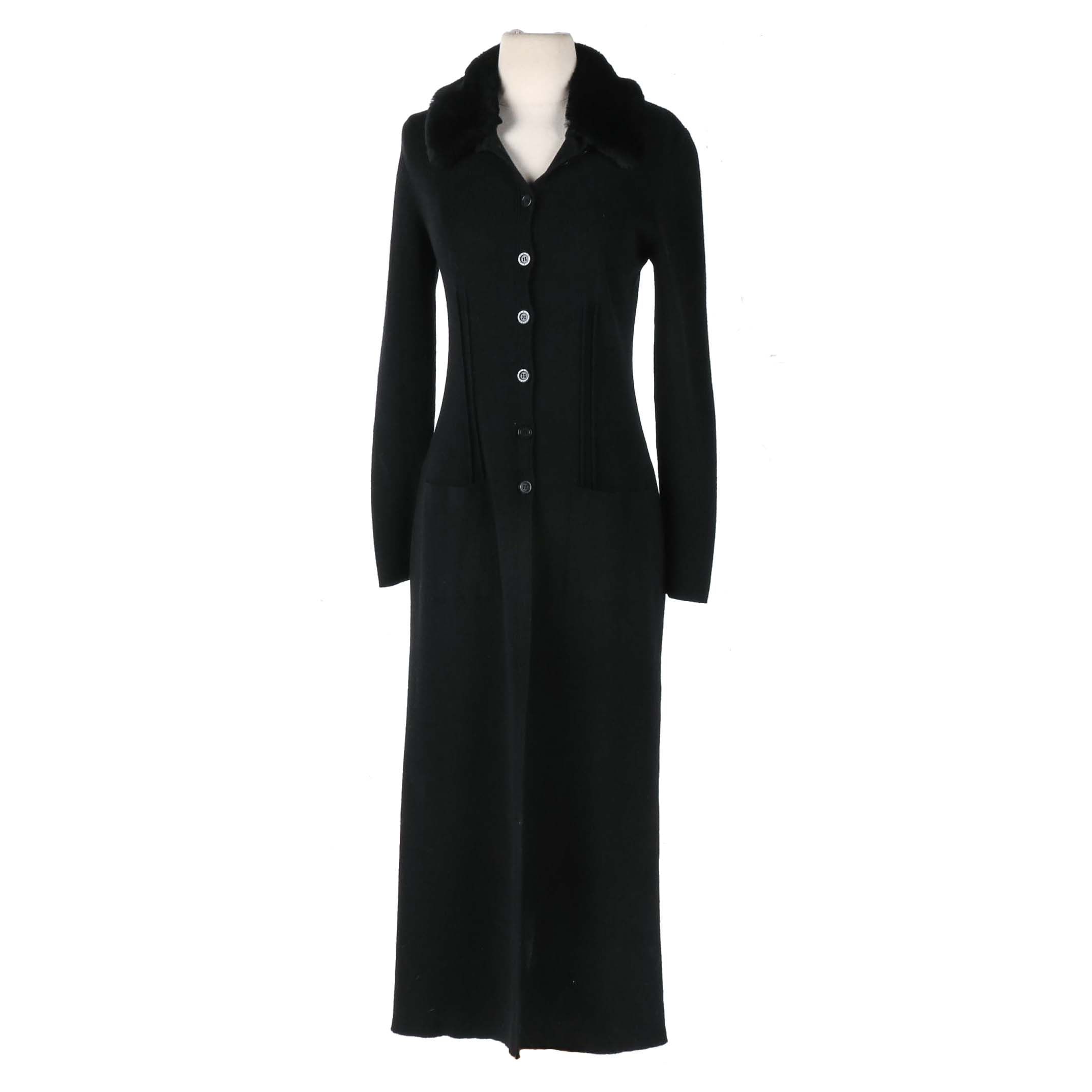 Sonia Rykiel Cardigan with Faux Fur Collar