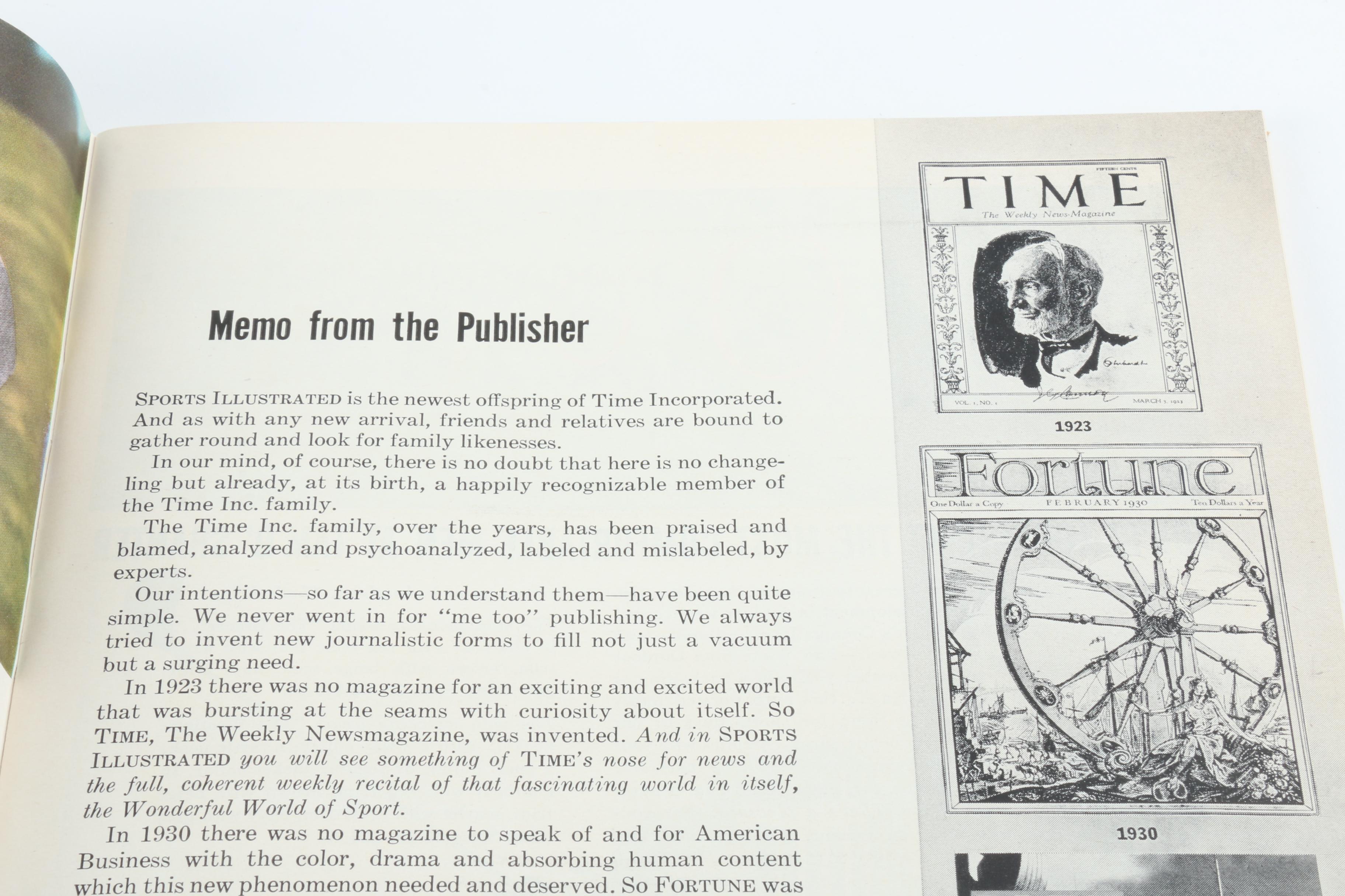 1954 "Sports Illustrated" First Issue