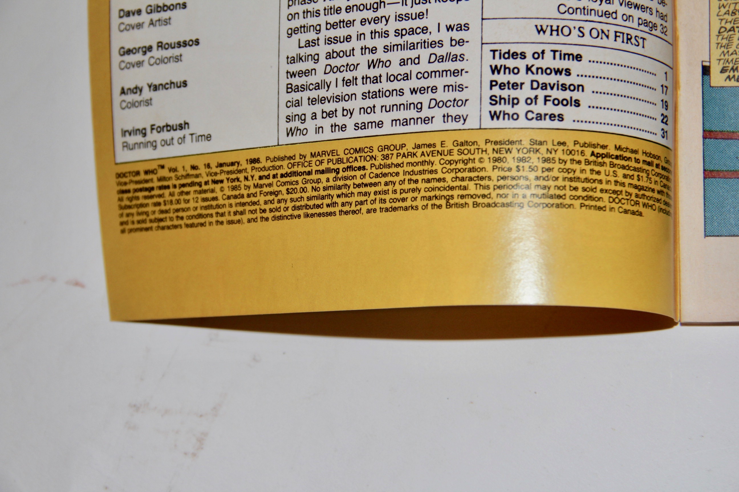 Bronze Age Marvel "Doctor Who" Comic Books