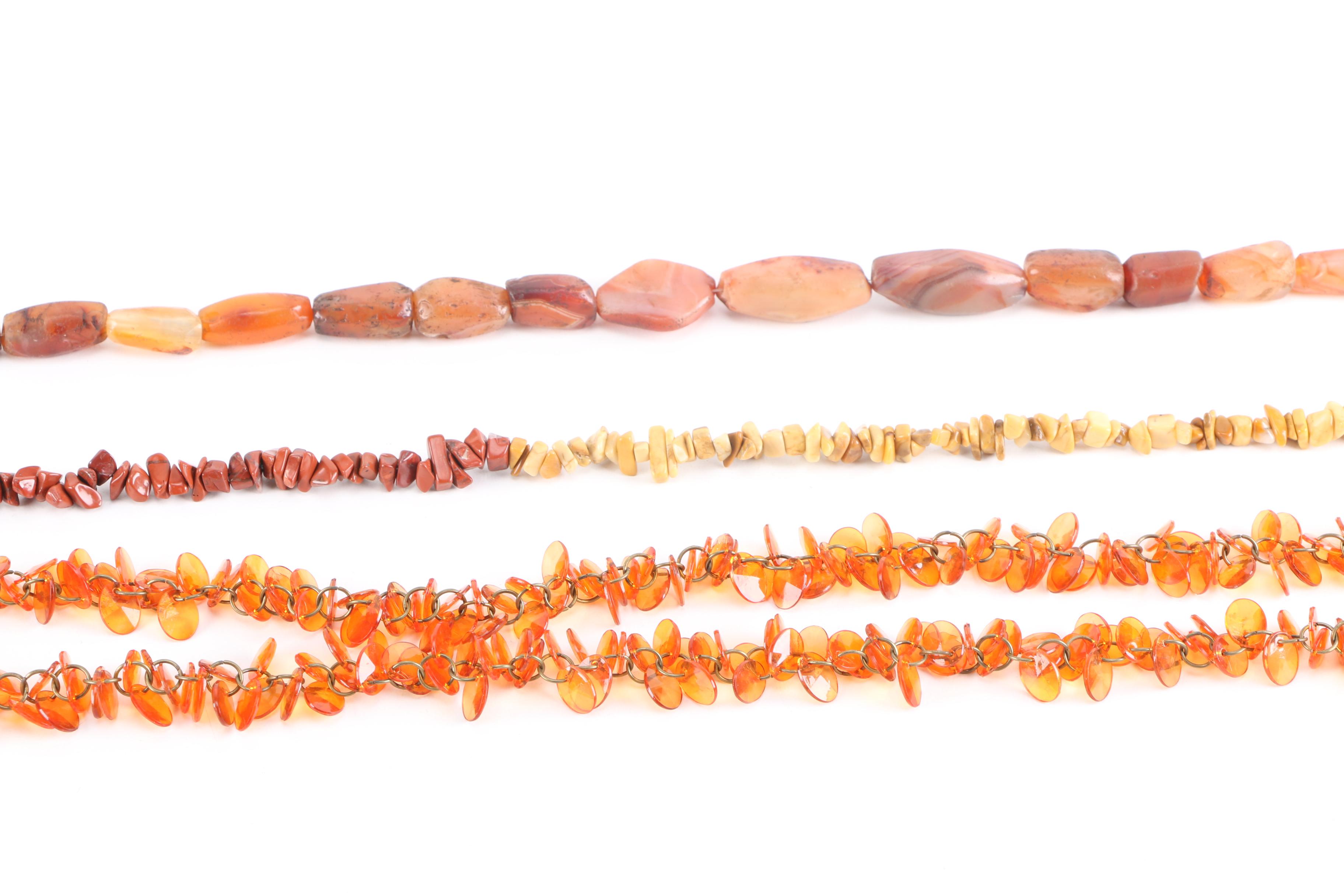 Stone and Coral Beaded Jewelry