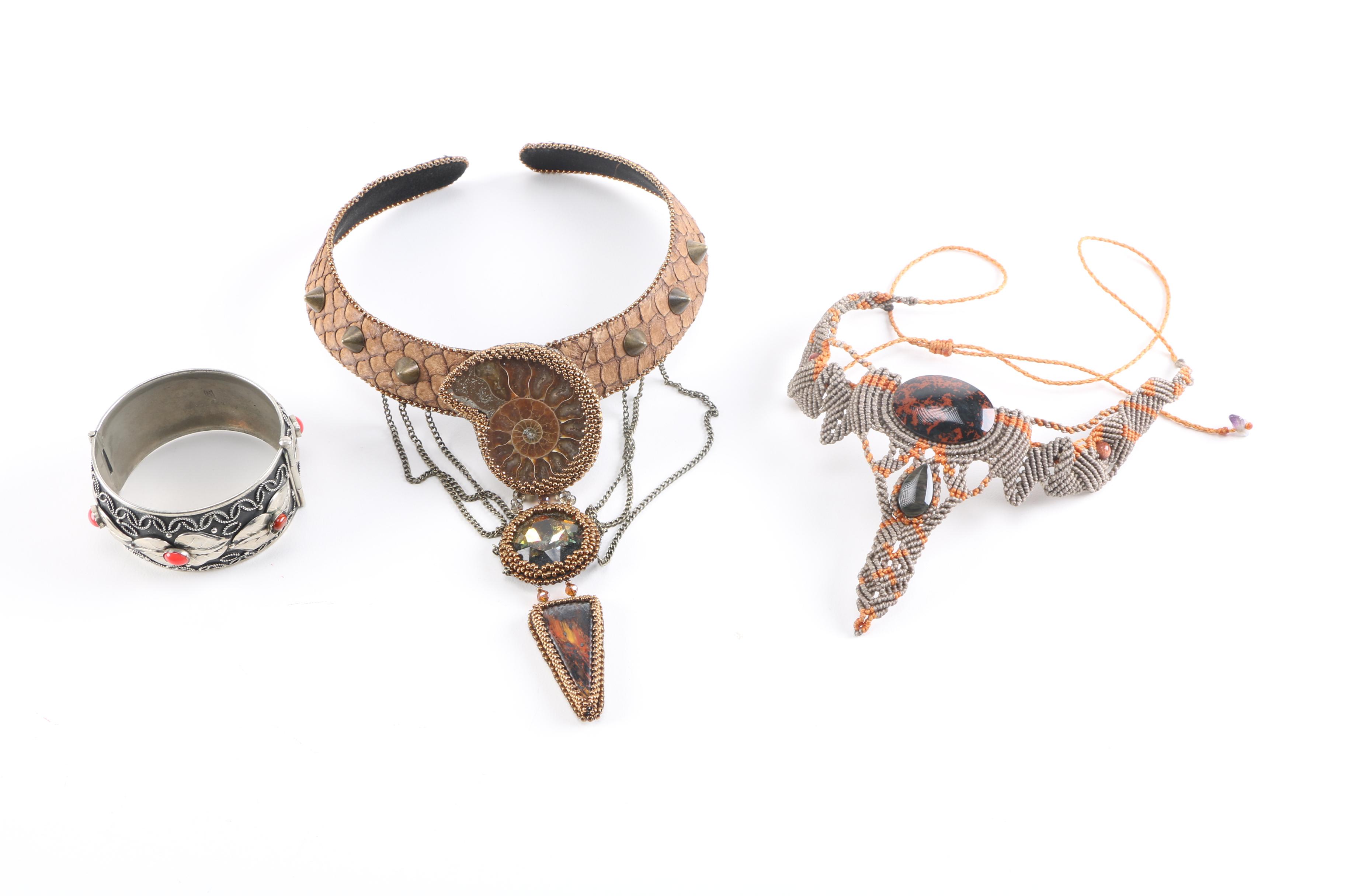 Stone and Coral Beaded Jewelry