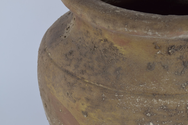 Gold and Rust Tone Terracotta Planter with Applied Finish