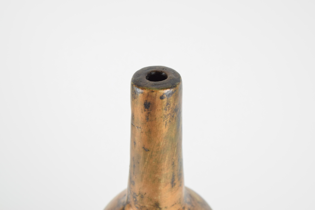 Teal and Bronze Tone Terracotta Vase