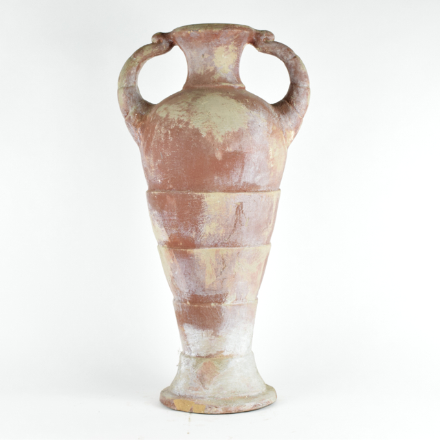 Brick and Cream Tone Amphora Style Urn