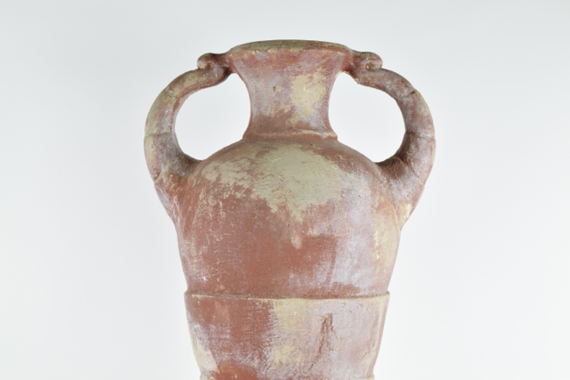 Brick and Cream Tone Amphora Style Urn