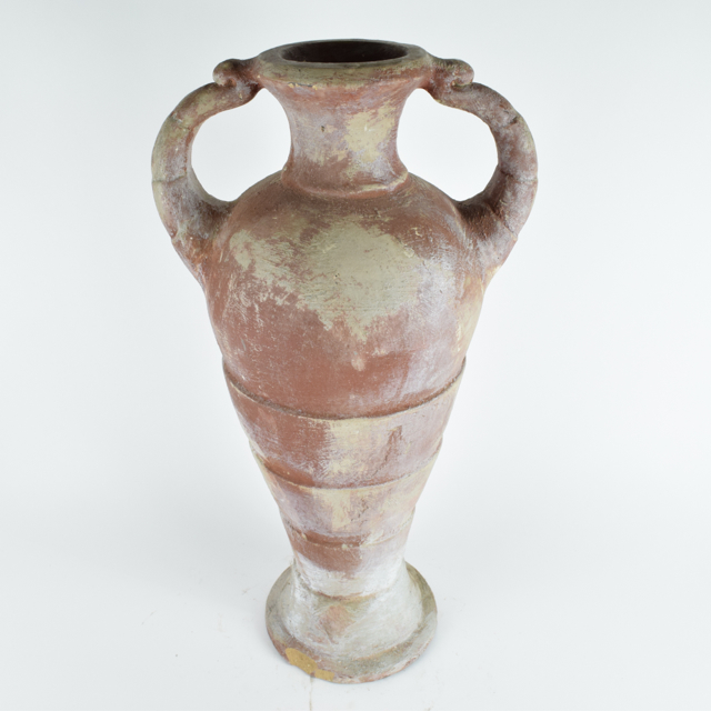 Brick and Cream Tone Amphora Style Urn