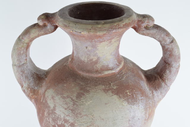 Brick and Cream Tone Amphora Style Urn