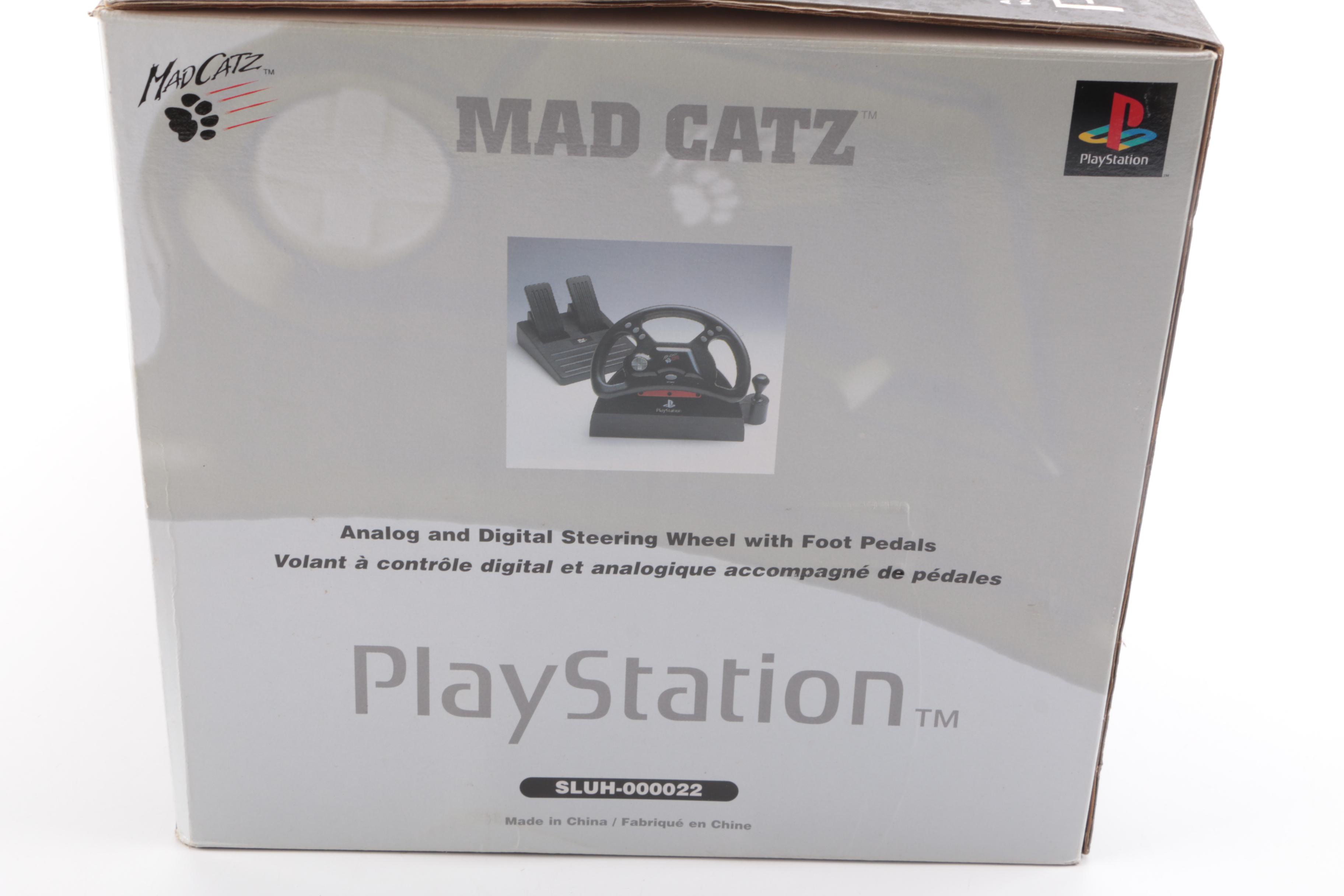 1990s Sony PlayStation SCPH-7001 with Mad Catz Accessories