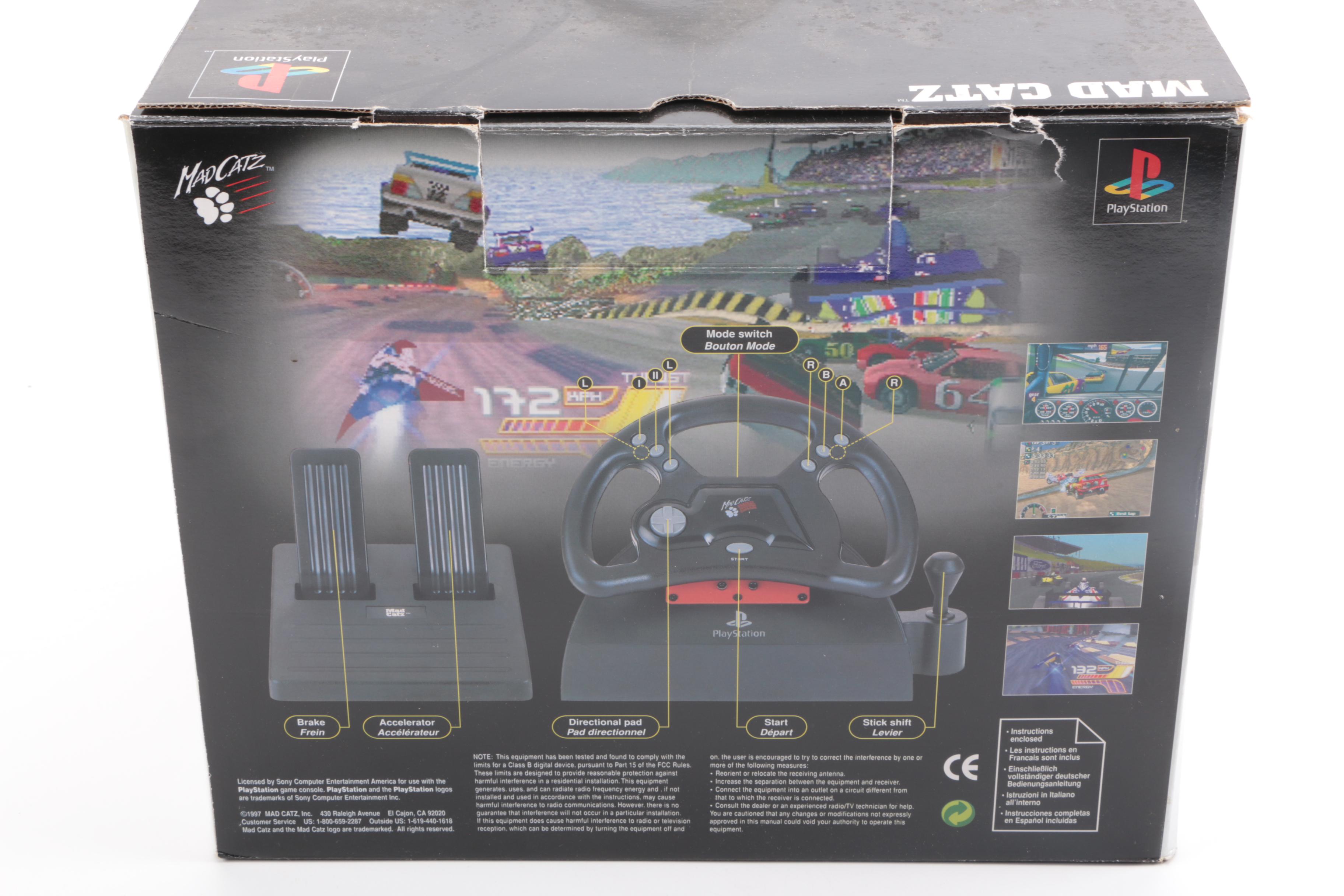 1990s Sony PlayStation SCPH-7001 with Mad Catz Accessories